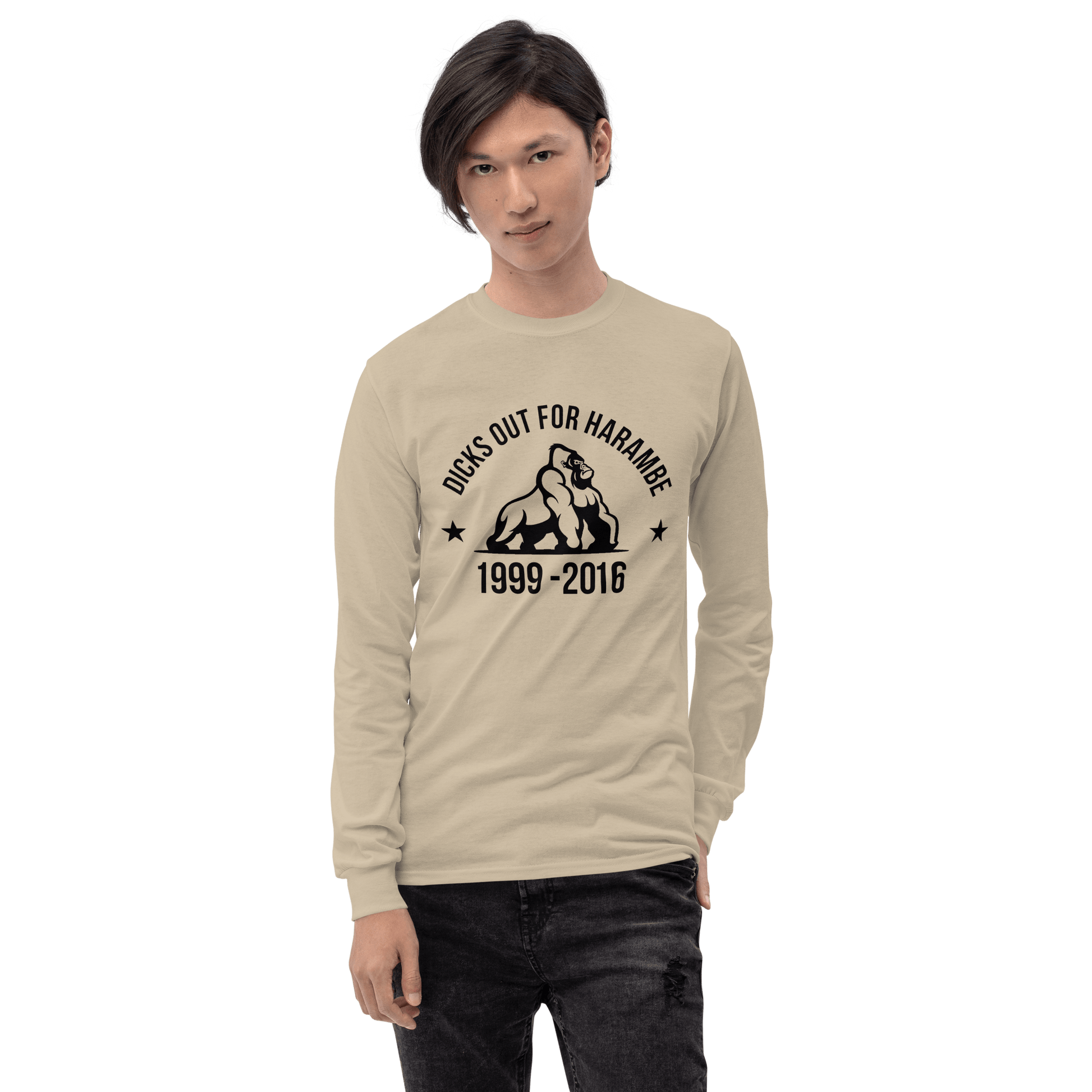Harambe Long Sleeve T-Shirt Meme - Sport Grey | Shirtposting