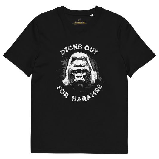 Harambe Premium Organic T-Shirt Meme - Black | Shirtposting