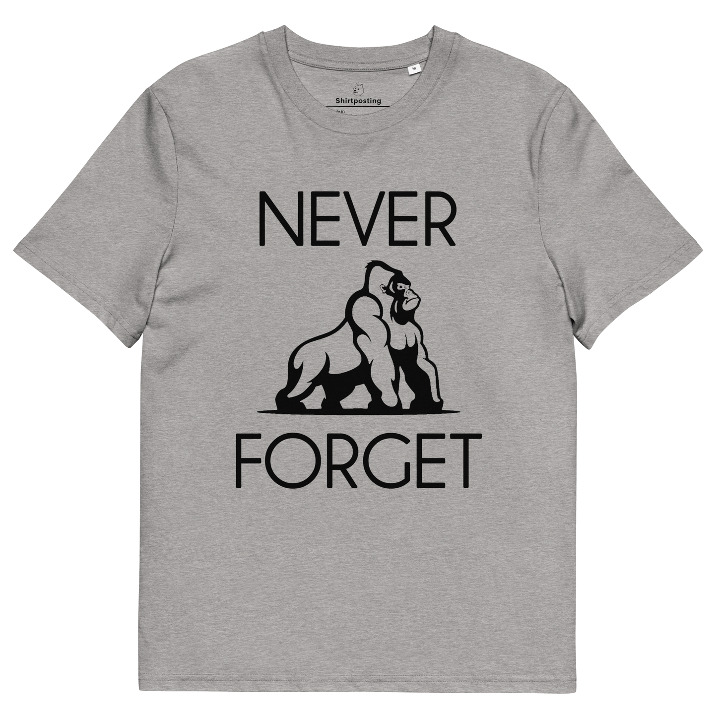 Harambe Premium Organic T-Shirt Meme - Heather Grey | Shirtposting
