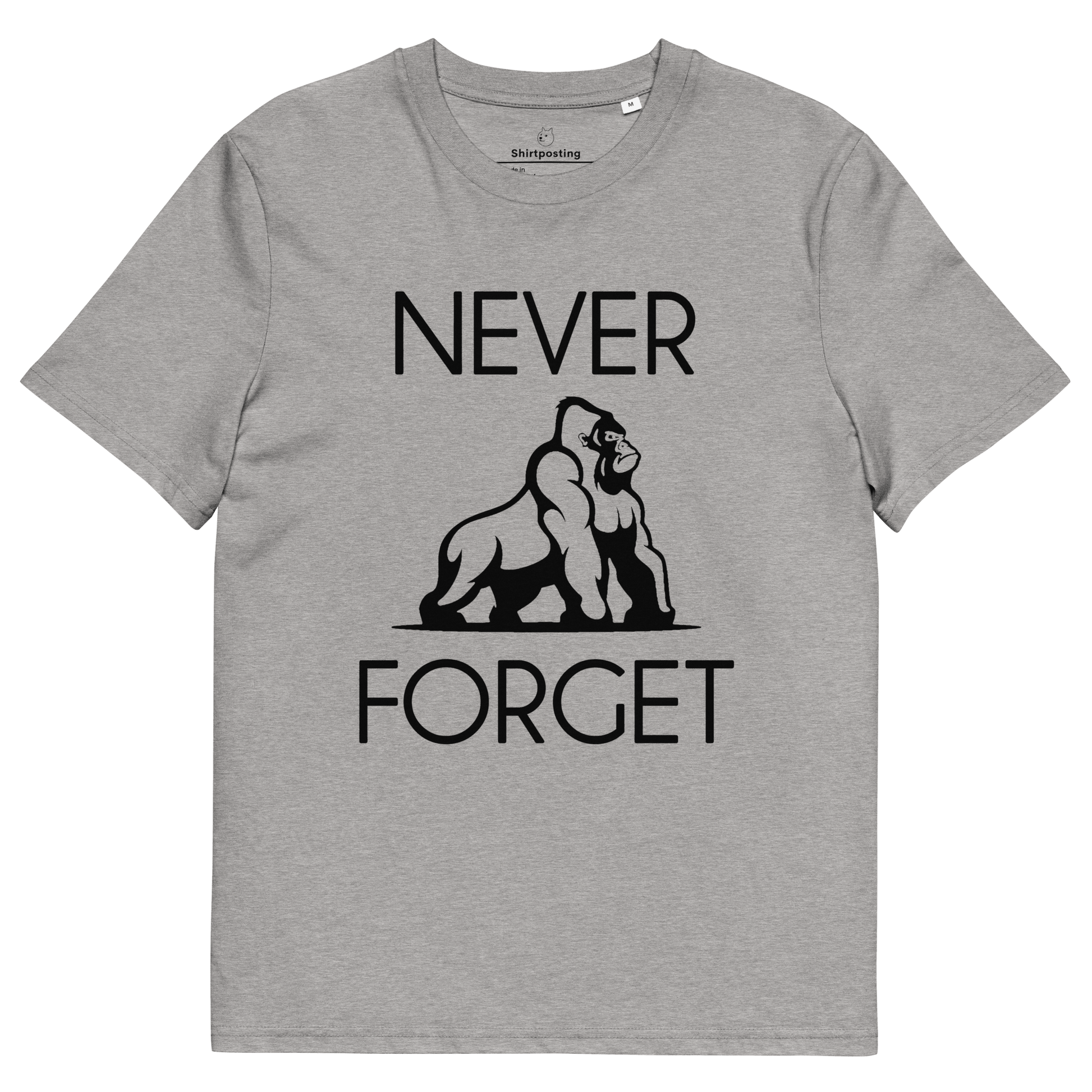 Harambe Premium Organic T-Shirt Meme - Heather Grey | Shirtposting