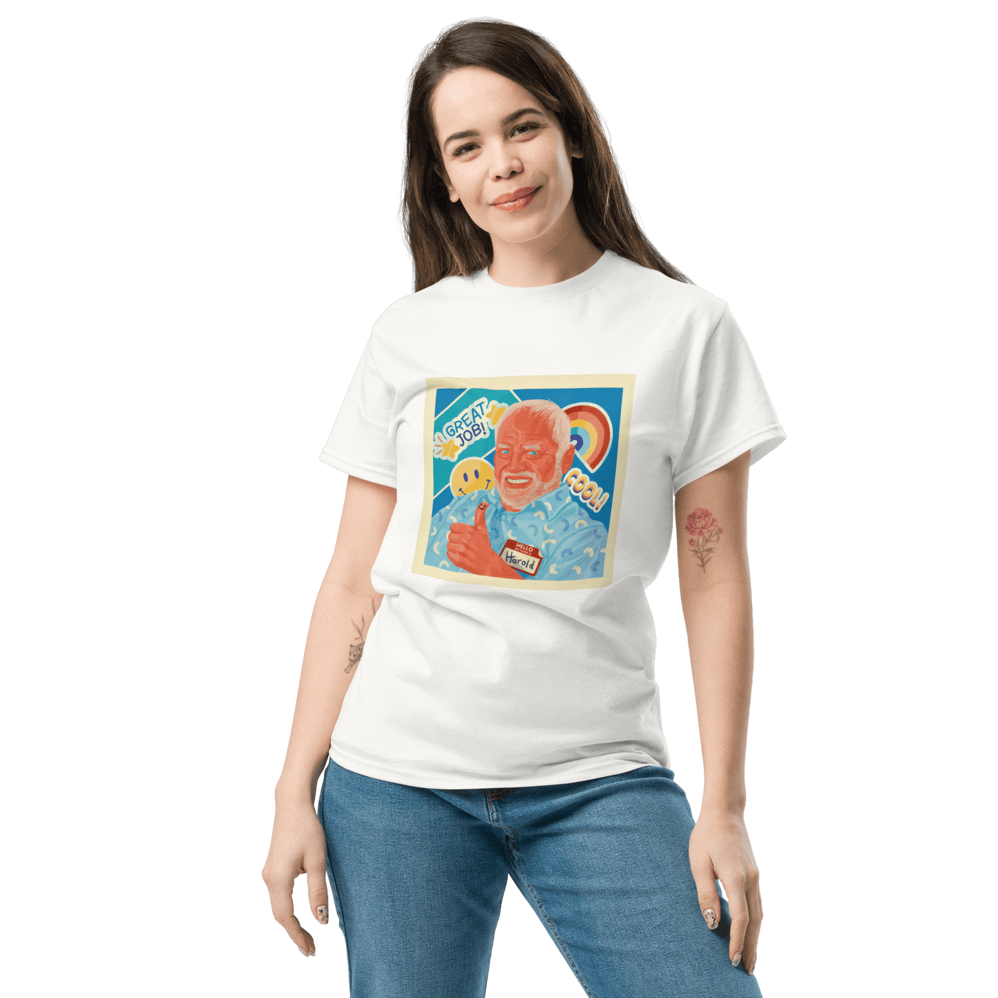 Hide The Pain Herold Classic T-Shirt Meme - Ash | Shirtposting