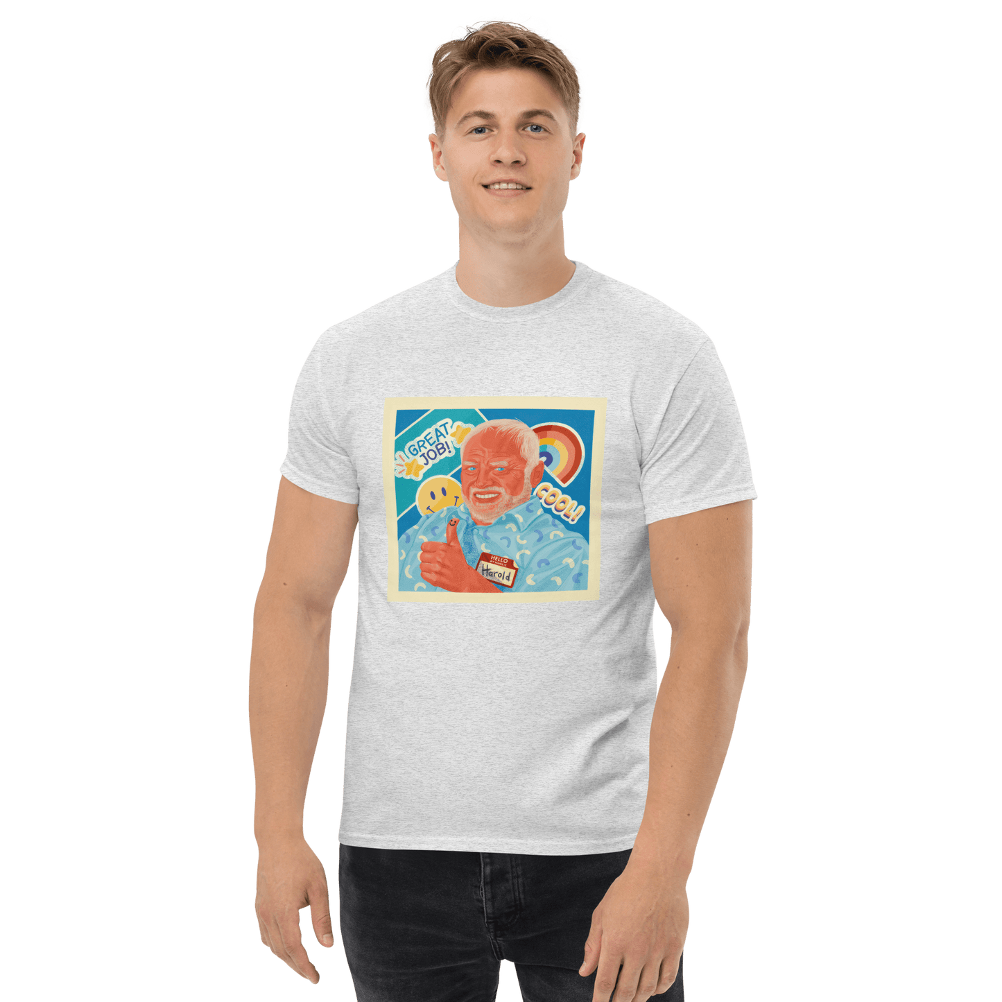 Hide The Pain Herold Classic T-Shirt Meme - Ash | Shirtposting