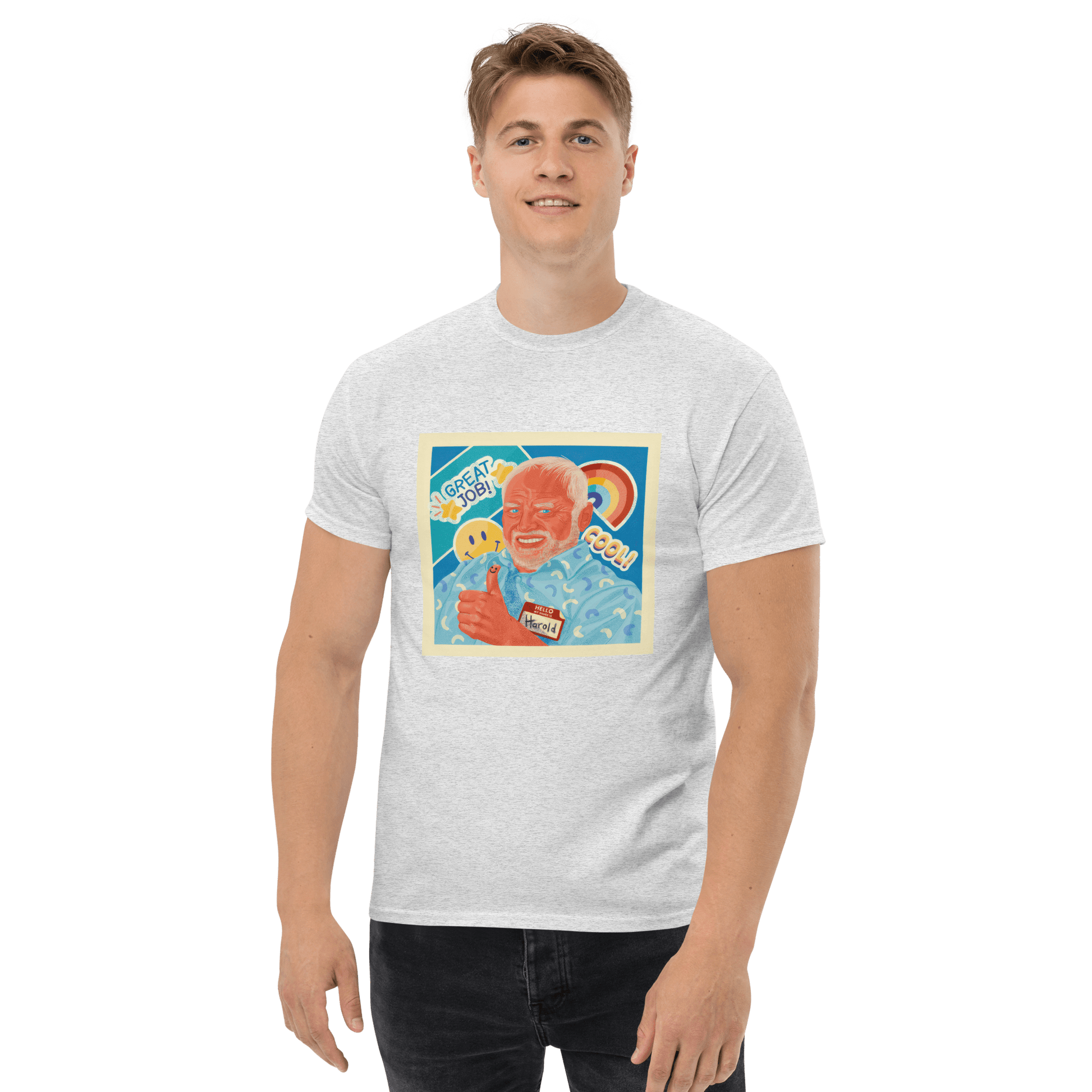 Hide The Pain Herold Classic T-Shirt Meme - Ash | Shirtposting