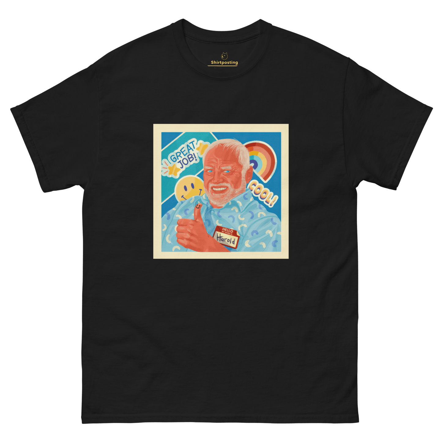 Hide The Pain Herold Classic T-Shirt Meme - Black | Shirtposting