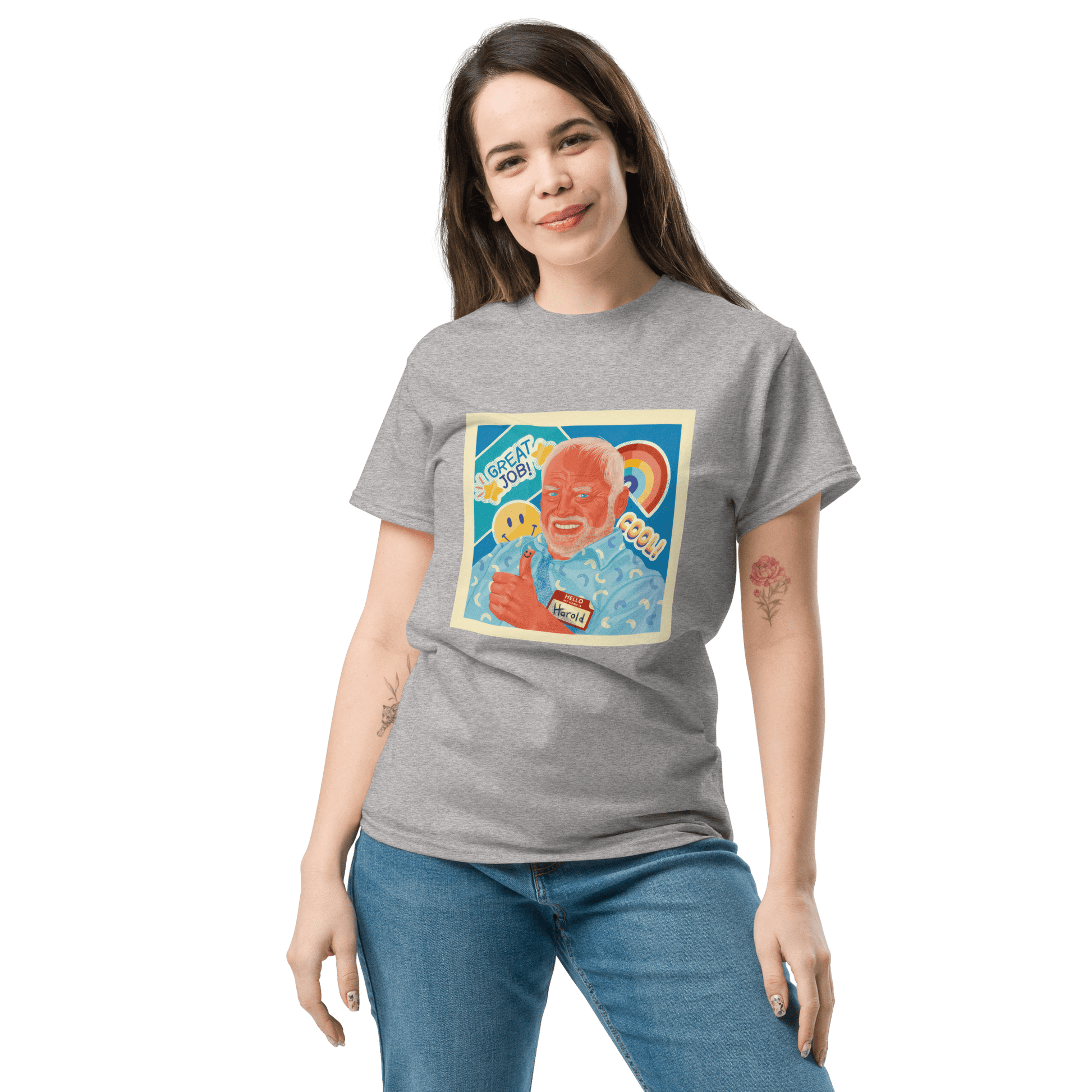 Hide The Pain Herold Classic T-Shirt Meme - Military Green | Shirtposting