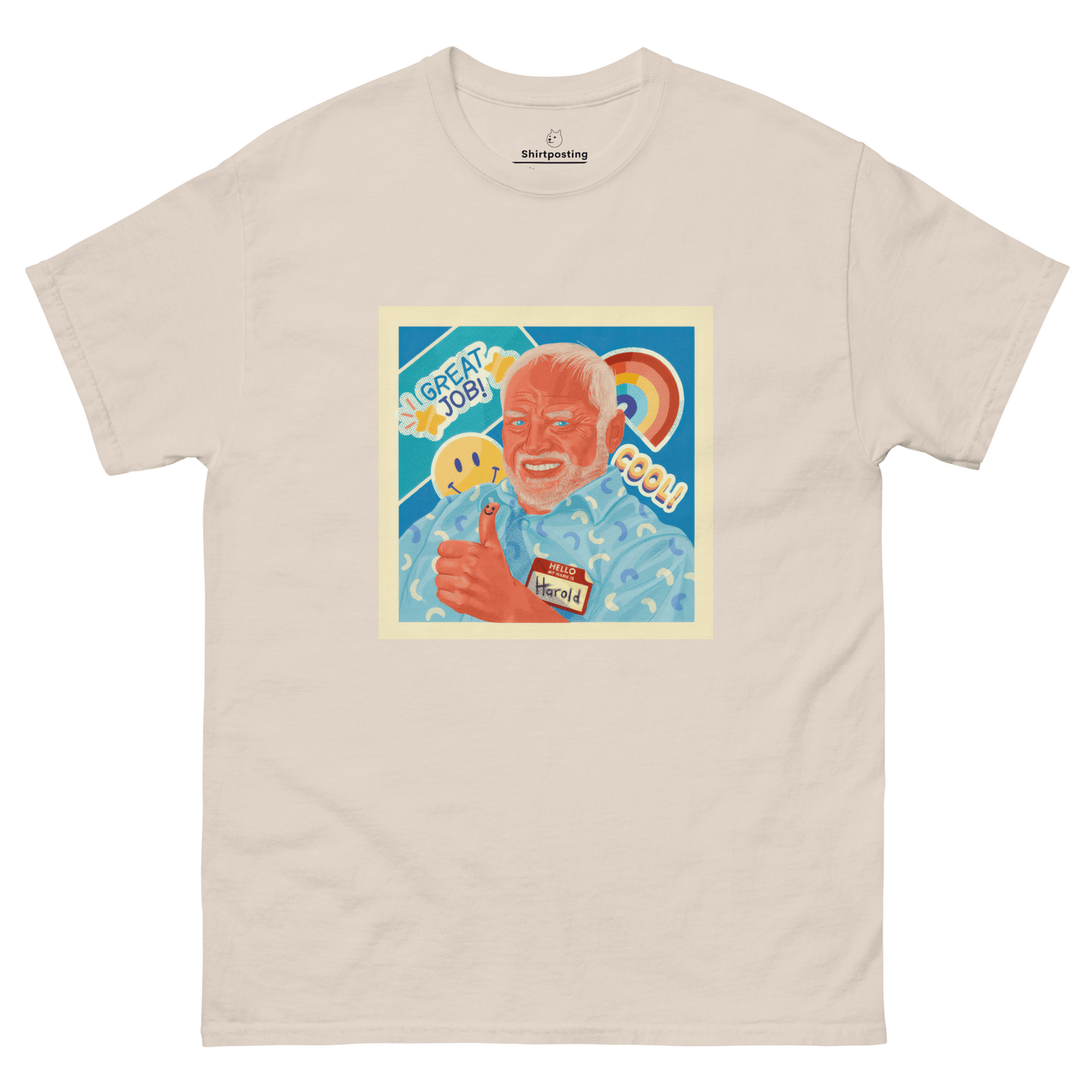 Hide The Pain Herold Classic T-Shirt Meme - Natural | Shirtposting