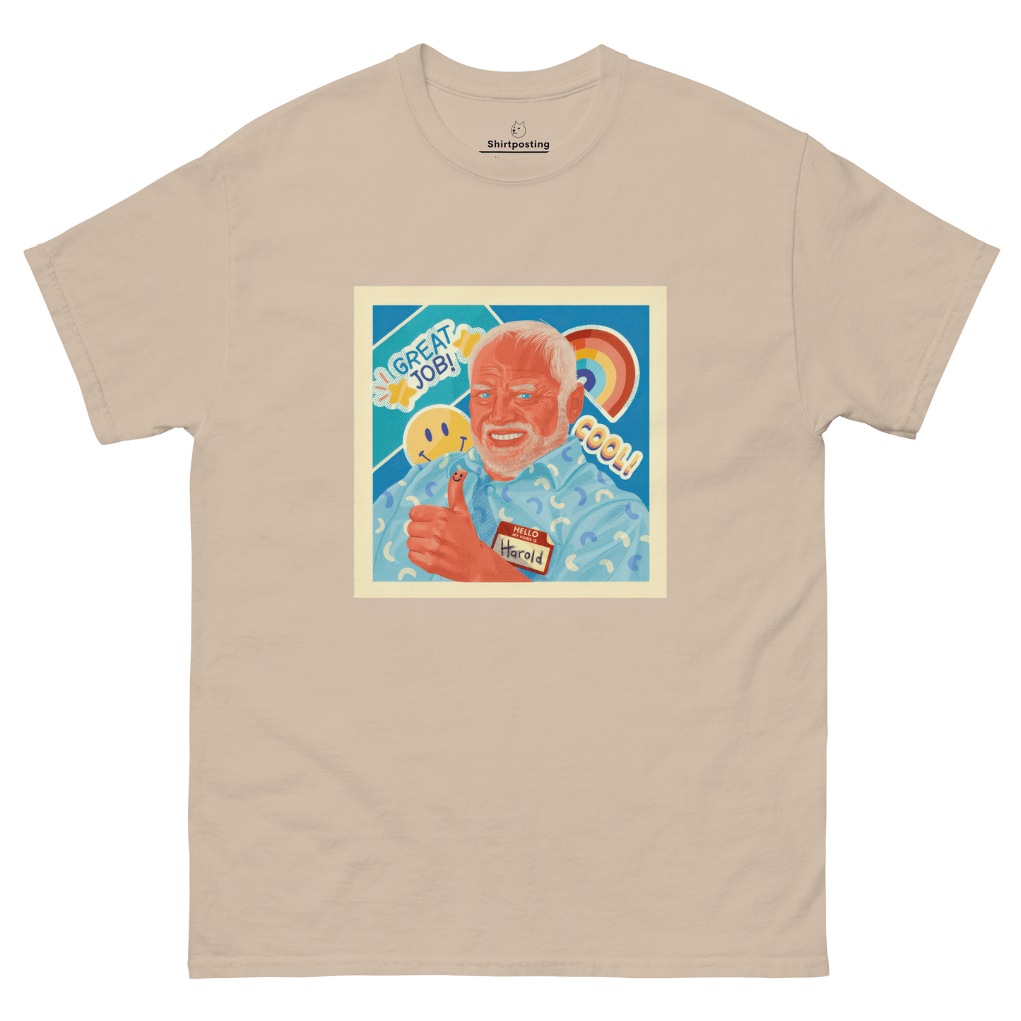 Hide The Pain Herold Classic T-Shirt Meme - Sand | Shirtposting