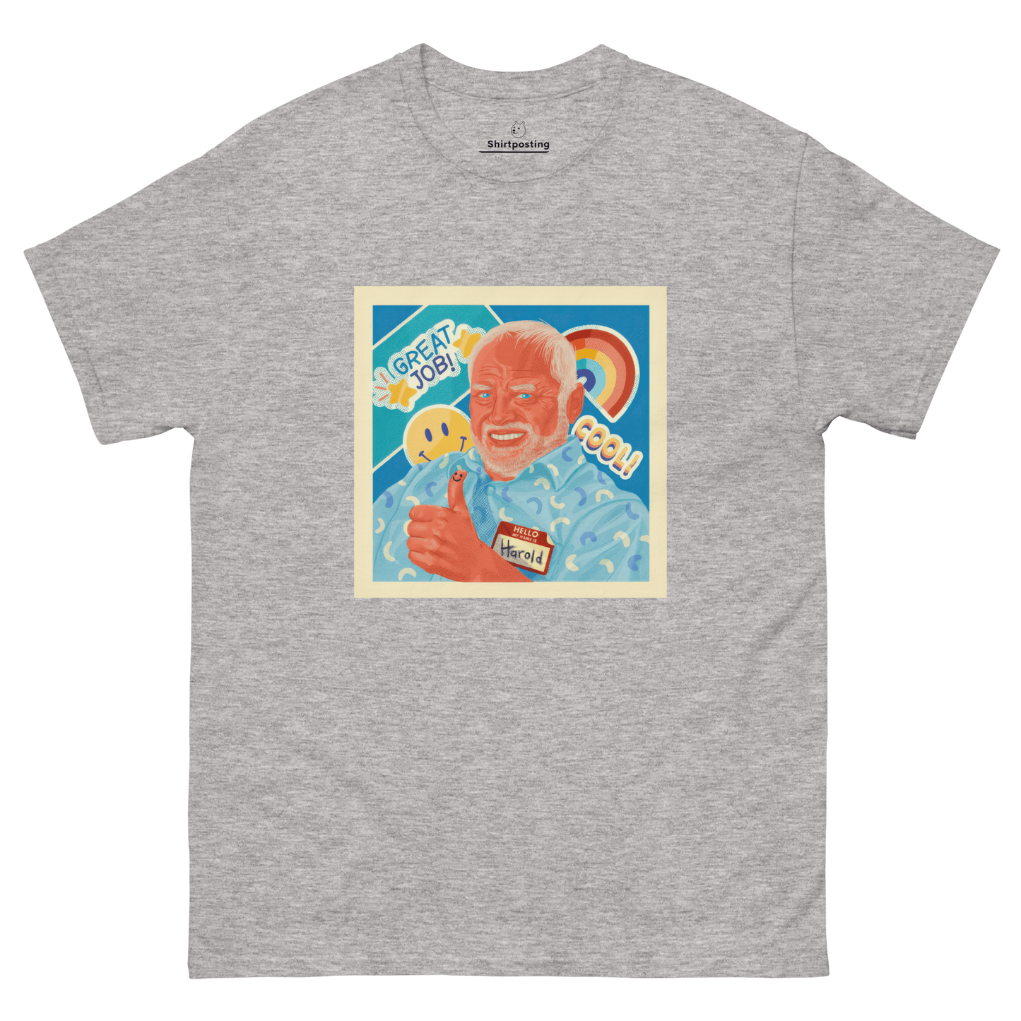 Hide The Pain Herold Classic T-Shirt Meme - Sport Grey | Shirtposting