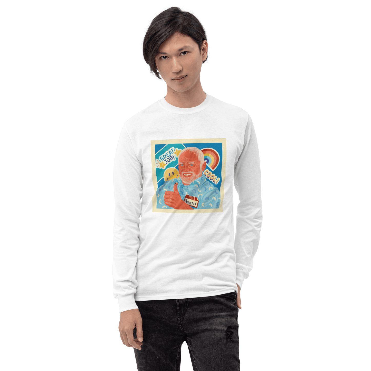 Hide The Pain Herold Long Sleeve T-Shirt Meme - Sand | Shirtposting