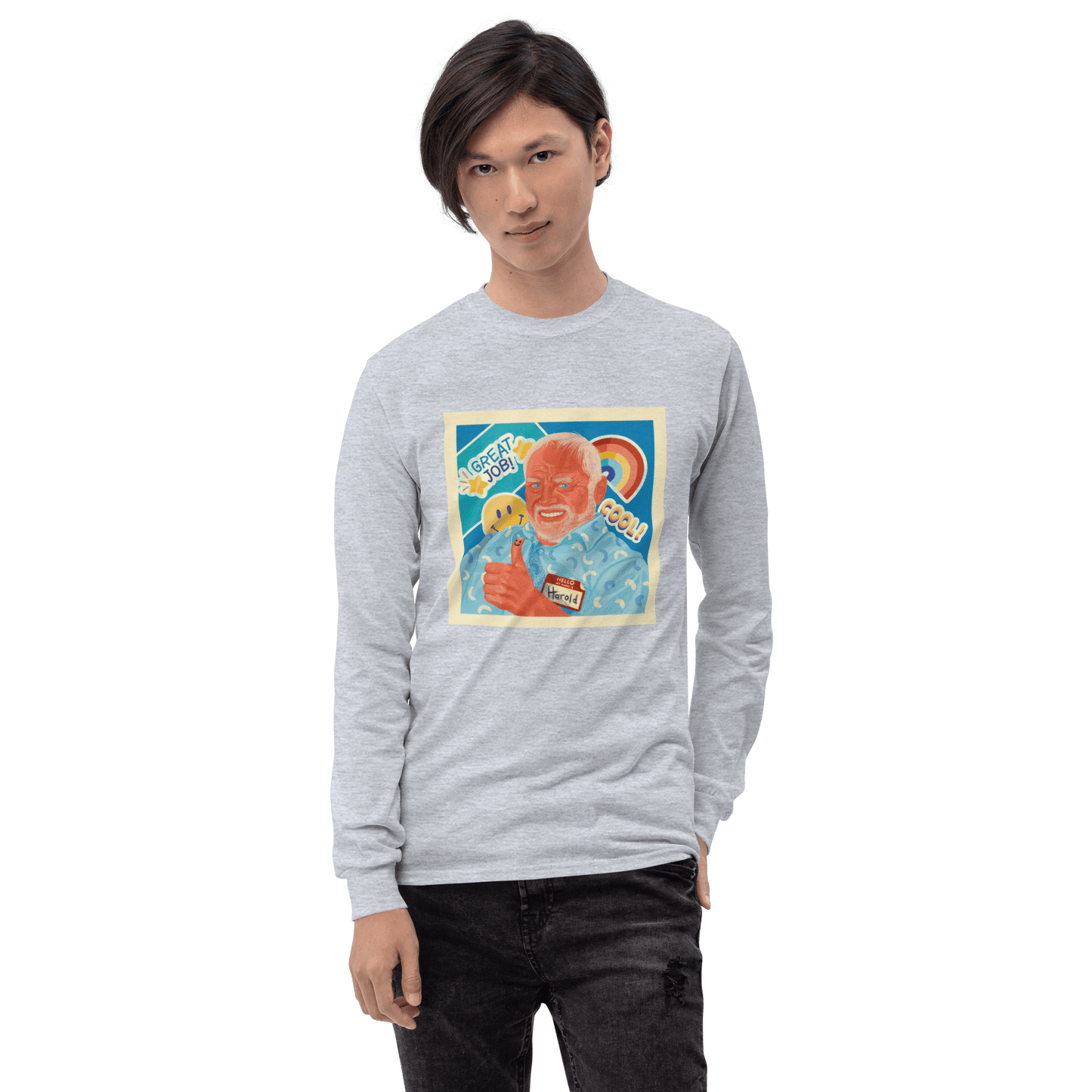 Hide The Pain Herold Long Sleeve T-Shirt Meme - Sand | Shirtposting