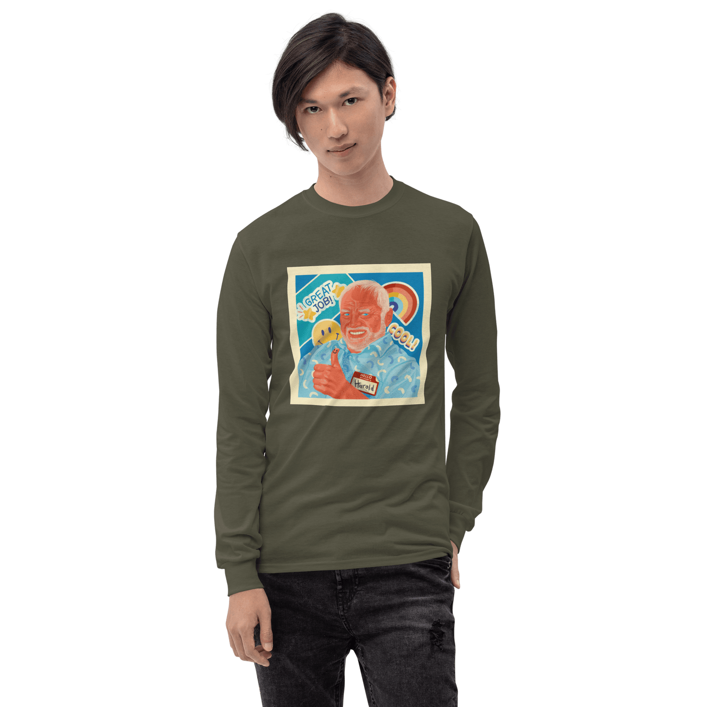 Hide The Pain Herold Long Sleeve T-Shirt Meme - Sand | Shirtposting