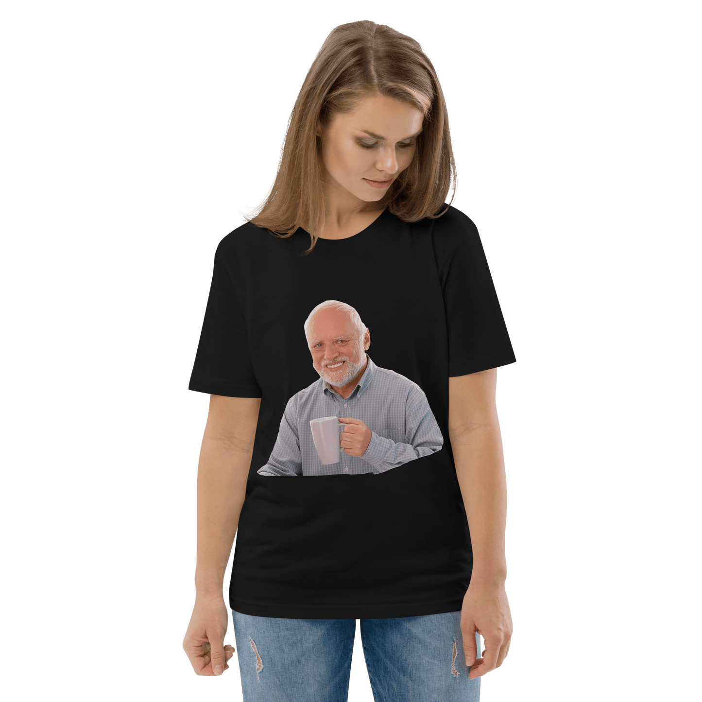 Hide The Pain Herold Premium Organic T-Shirt Meme - Cotton Pink | Shirtposting