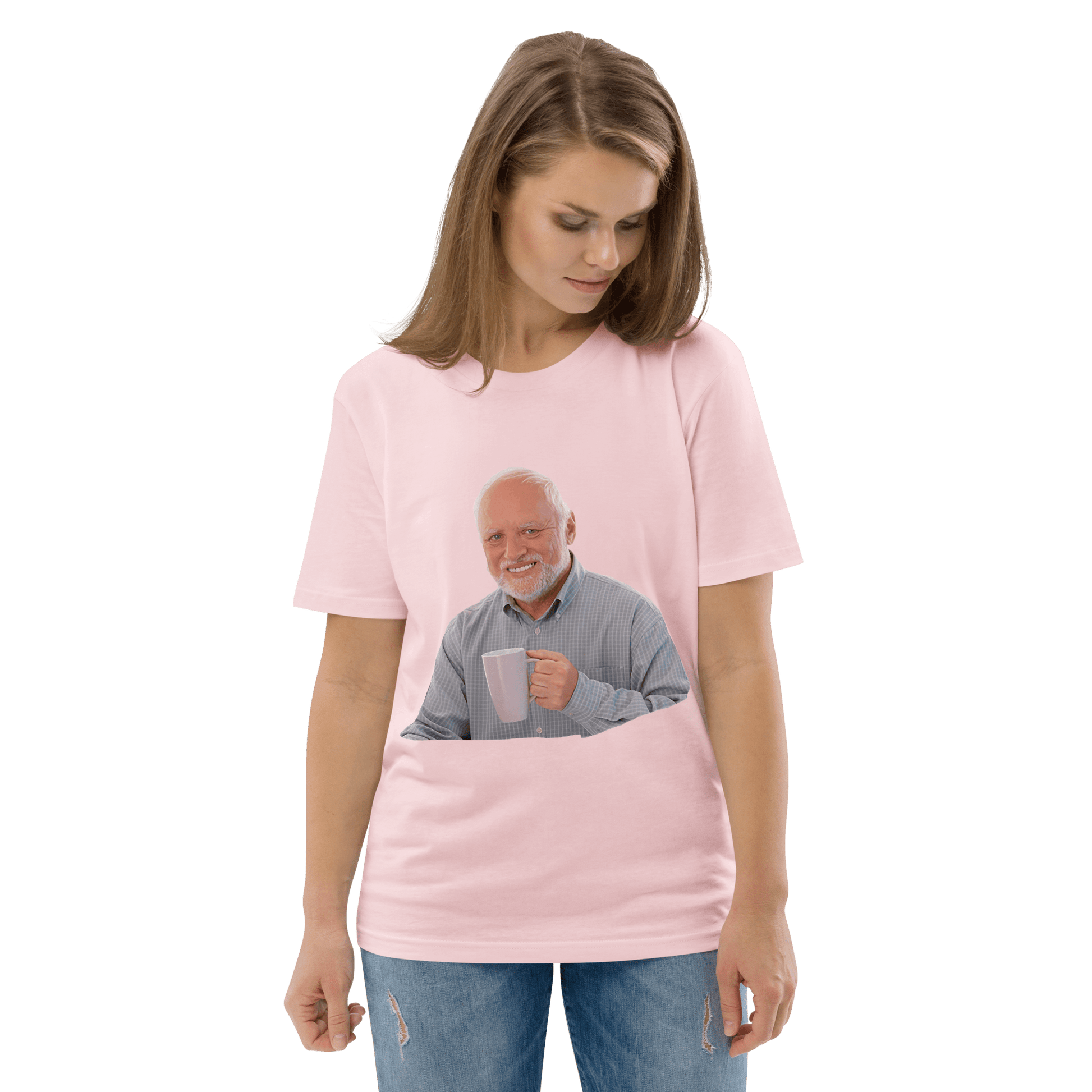 Hide The Pain Herold Premium Organic T-Shirt Meme - Cotton Pink | Shirtposting
