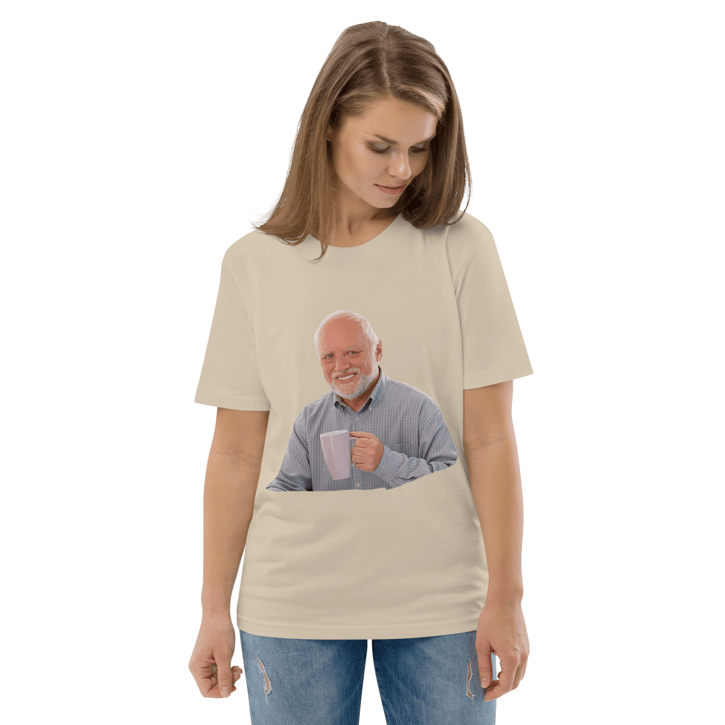 Hide The Pain Herold Premium Organic T-Shirt Meme - Cotton Pink | Shirtposting