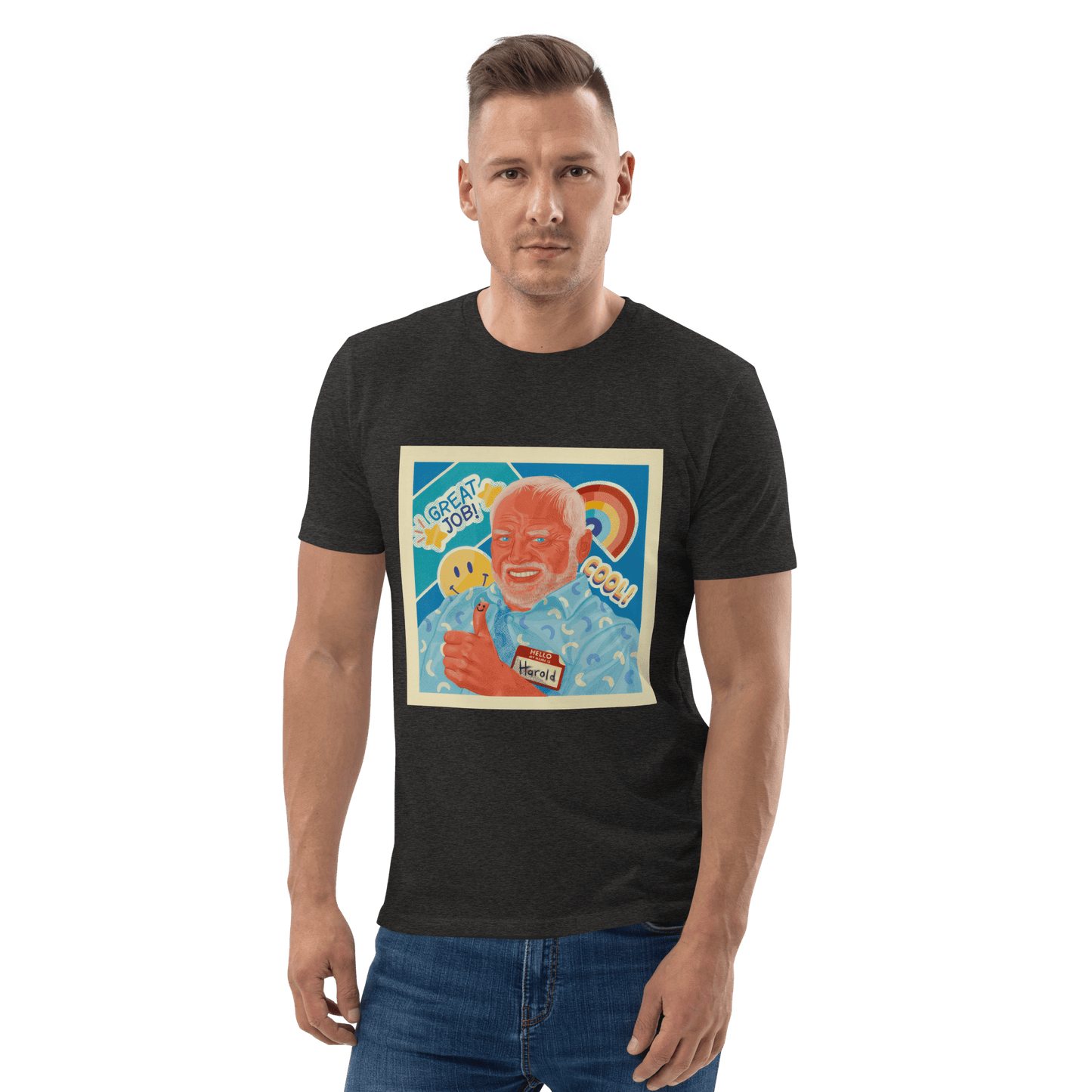 Hide The Pain Herold Premium Organic T-Shirt Meme - Dark Heather Grey | Shirtposting