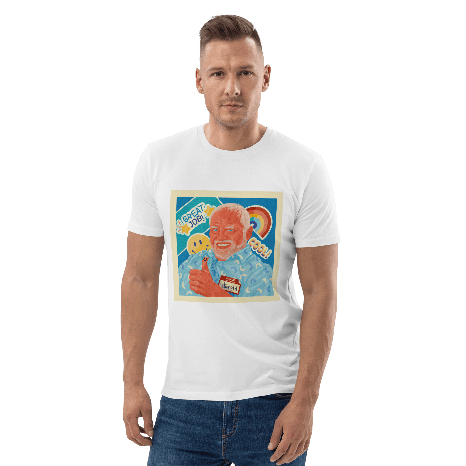 Hide The Pain Herold Premium Organic T-Shirt Meme - Dark Heather Grey | Shirtposting