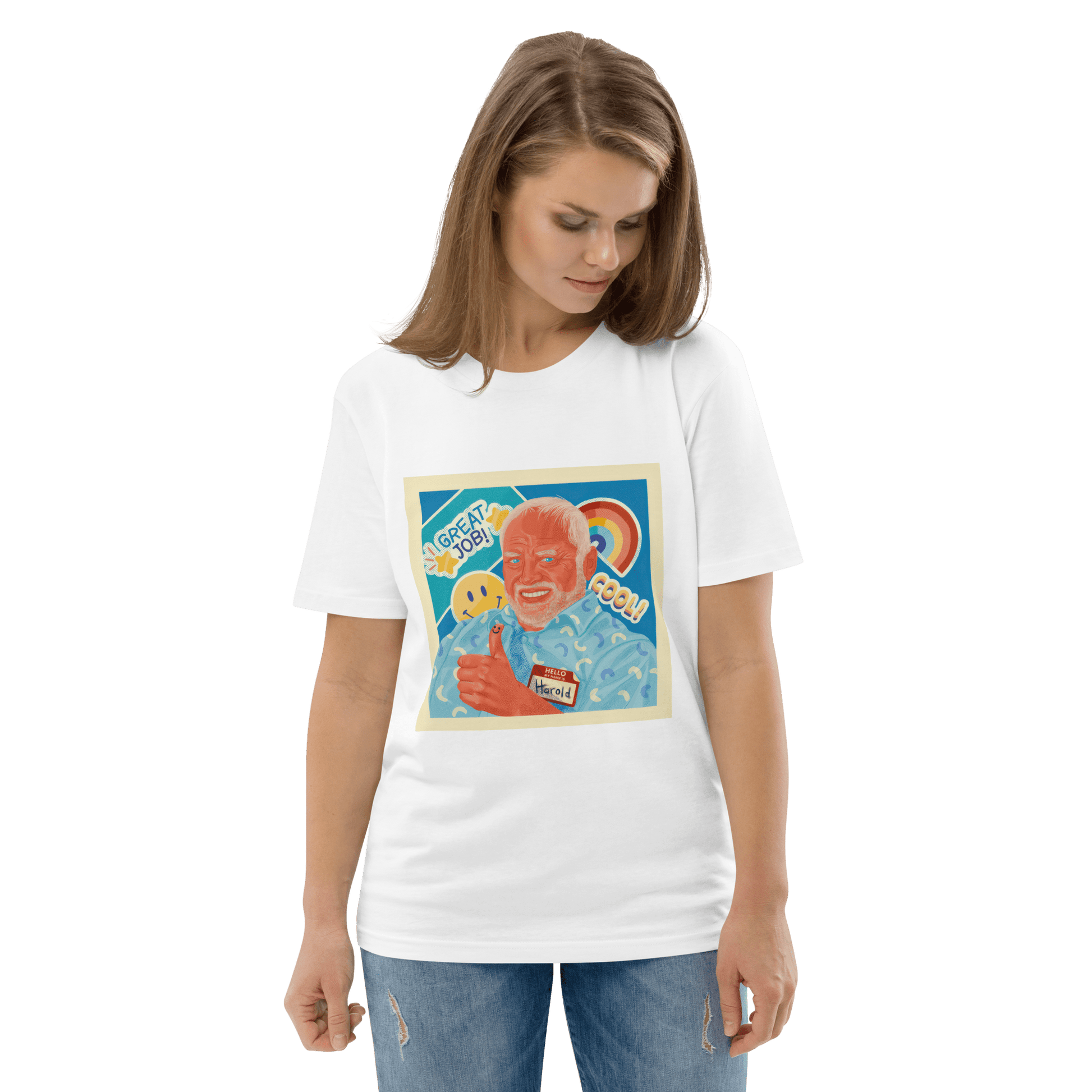 Hide The Pain Herold Premium Organic T-Shirt Meme - Dark Heather Grey | Shirtposting