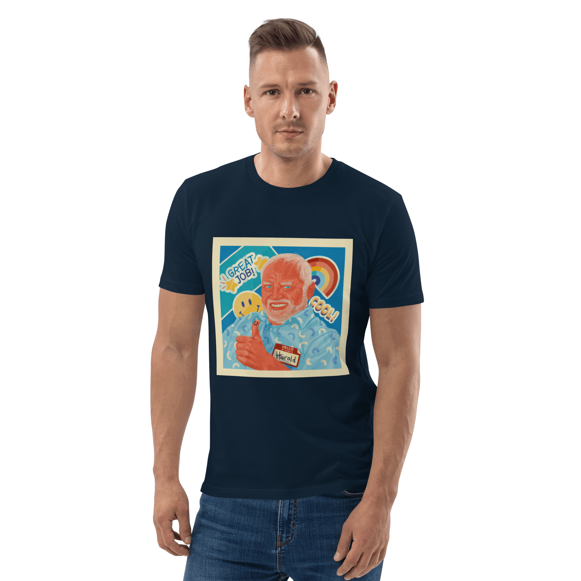 Hide The Pain Herold Premium Organic T-Shirt Meme - Dark Heather Grey | Shirtposting