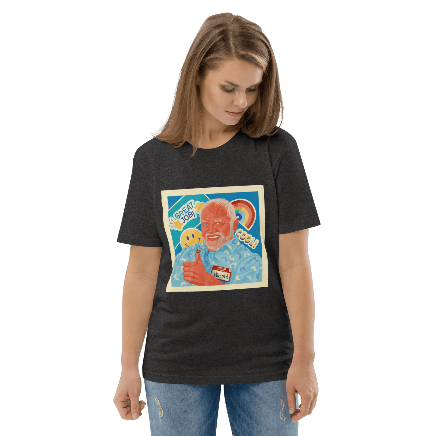 Hide The Pain Herold Premium Organic T-Shirt Meme - Dark Heather Grey | Shirtposting