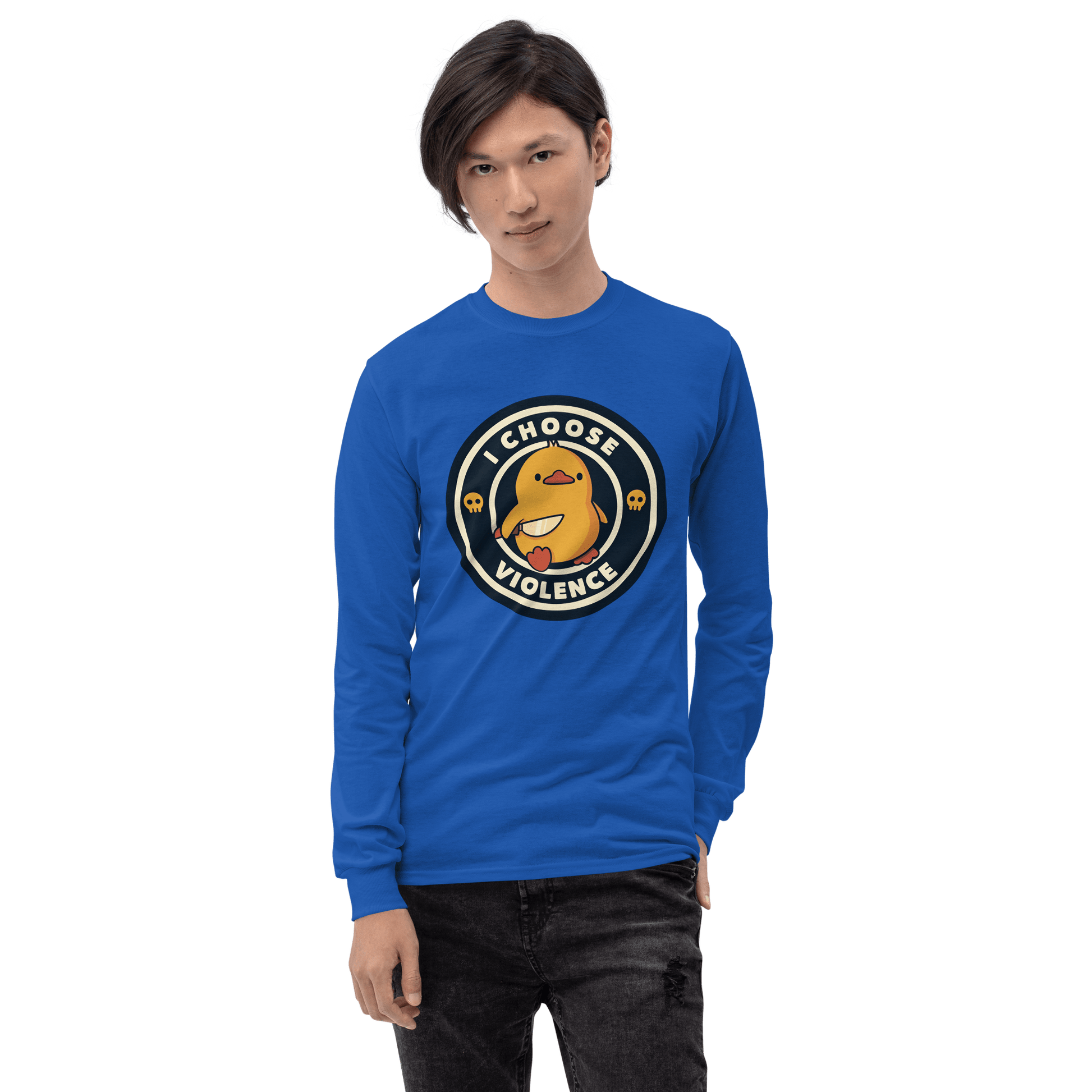 I Choose Violence Long Sleeve T-Shirt Meme - Royal | Shirtposting