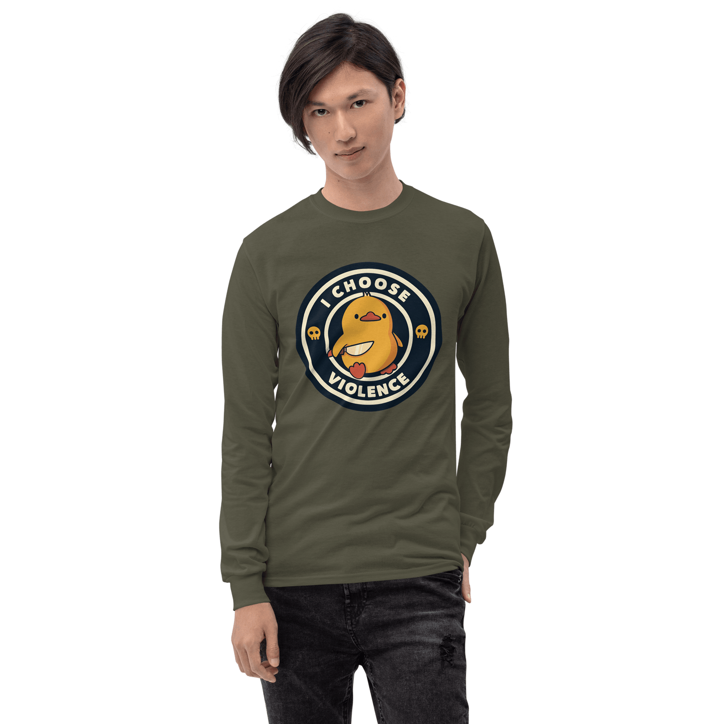 I Choose Violence Long Sleeve T-Shirt Meme - Sand | Shirtposting
