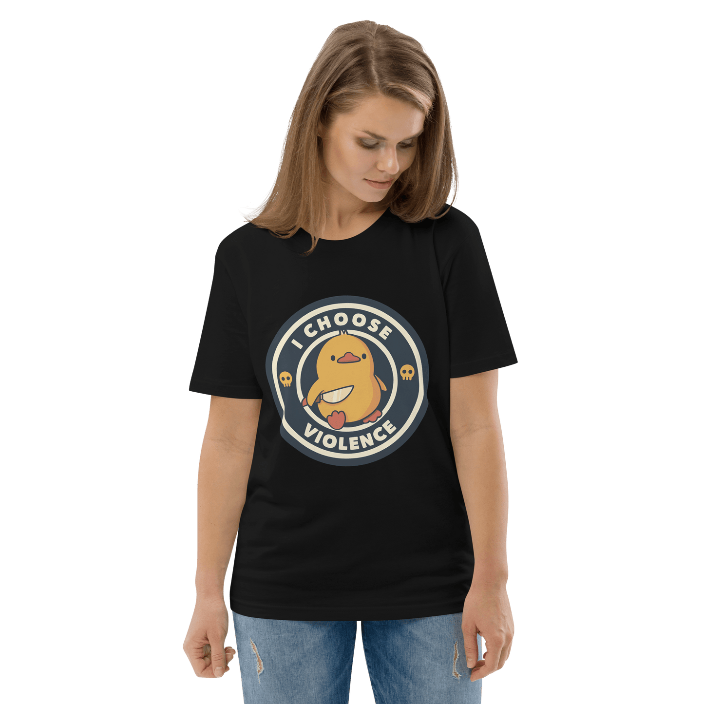 I Choose Violence Premium Organic T-Shirt Meme - Cotton Pink | Shirtposting