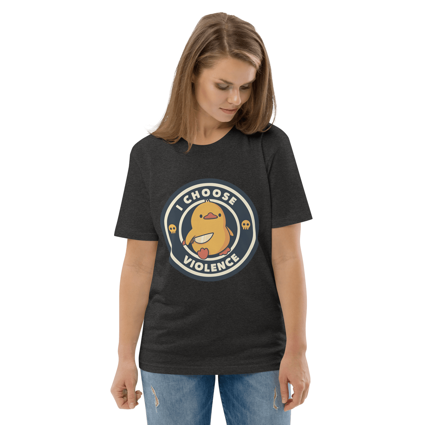 I Choose Violence Premium Organic T-Shirt Meme - Cotton Pink | Shirtposting