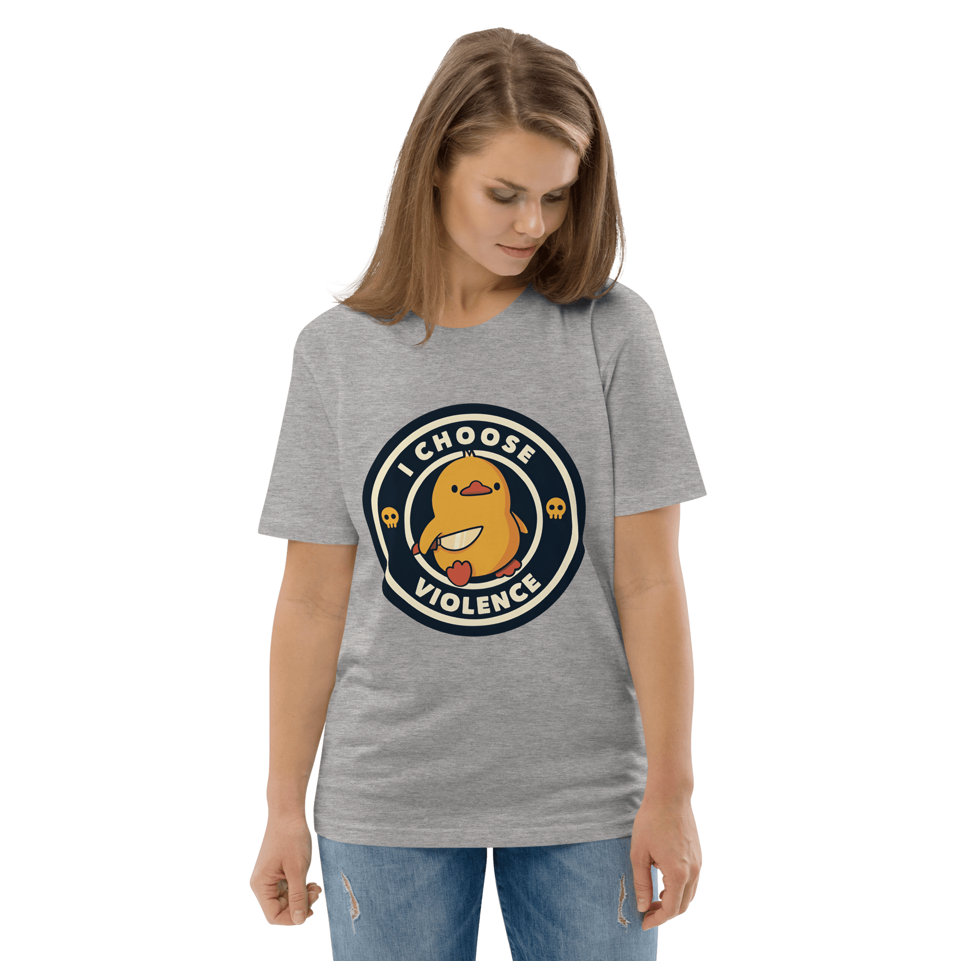 I Choose Violence Premium Organic T-Shirt Meme - Cotton Pink | Shirtposting