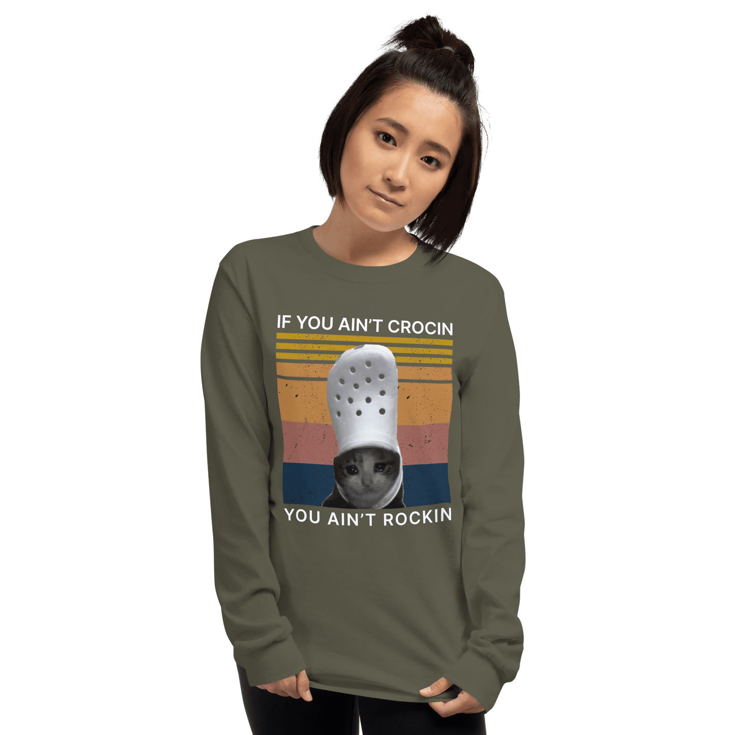 If You Ain't Crocin' Long Sleeve T-Shirt Meme - Royal | Shirtposting