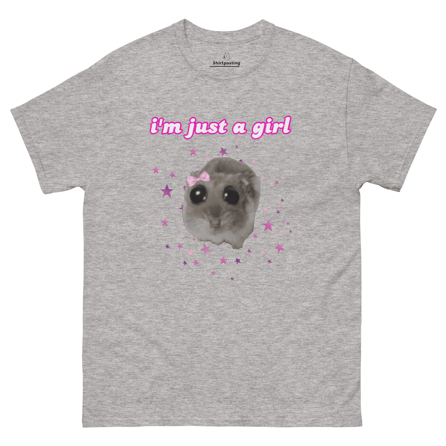 I'm Just a Girl Classic T-Shirt Meme - Sport Grey | Shirtposting