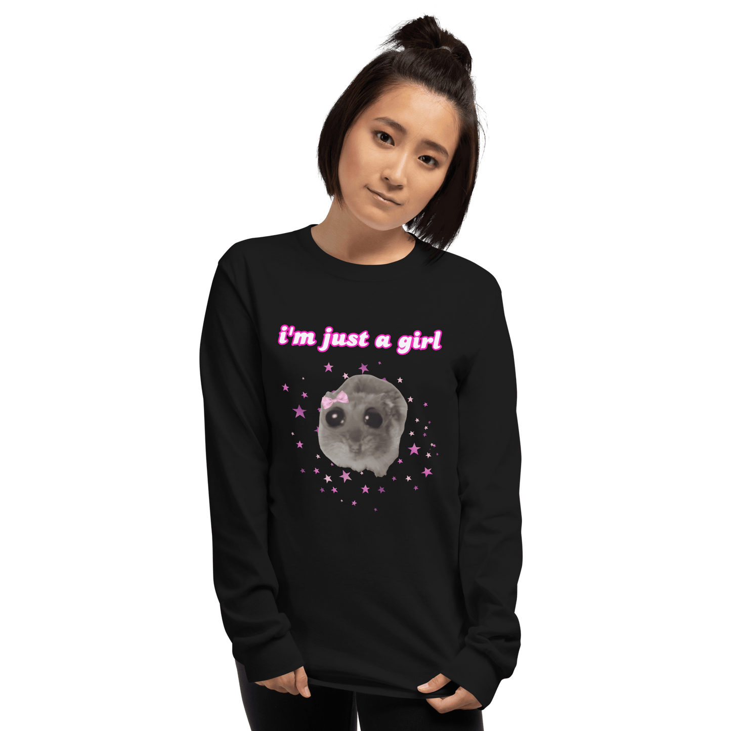 I'm Just a Girl Long Sleeve T-Shirt Meme - Sand | Shirtposting