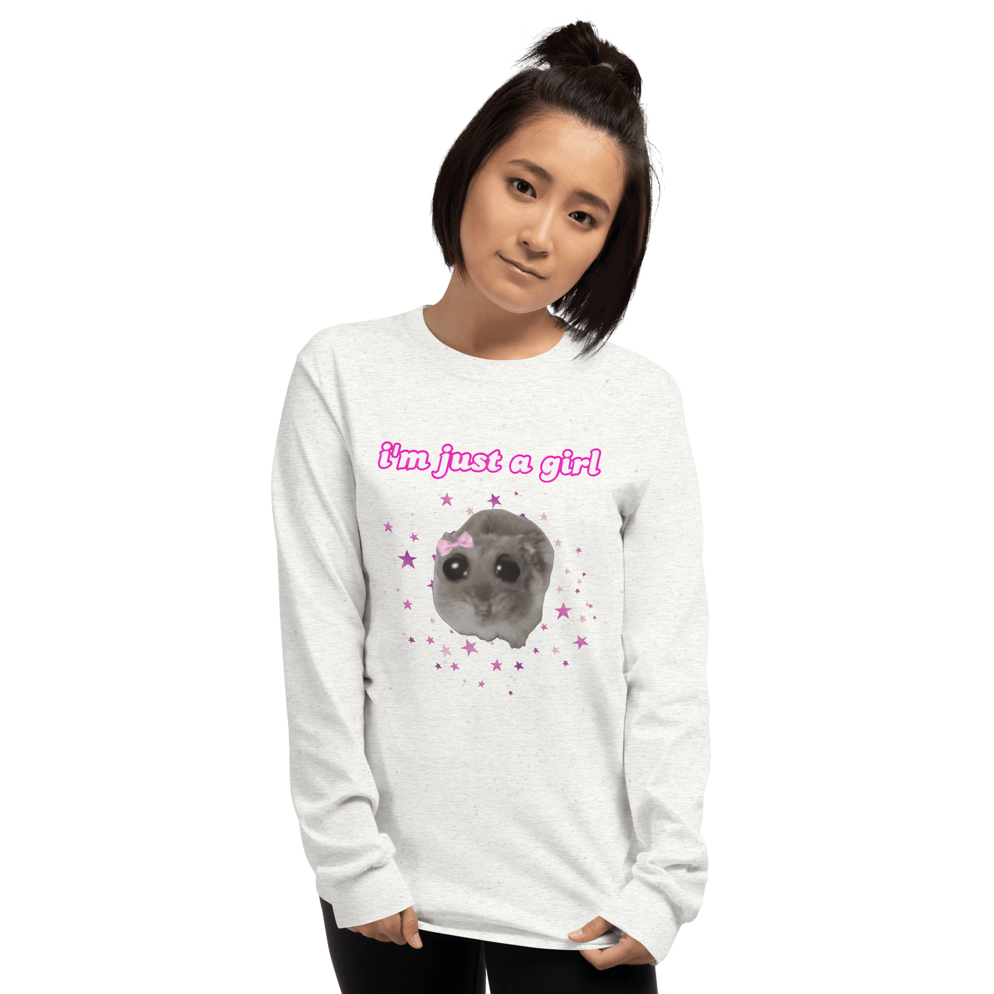 I'm Just a Girl Long Sleeve T-Shirt Meme - Sand | Shirtposting