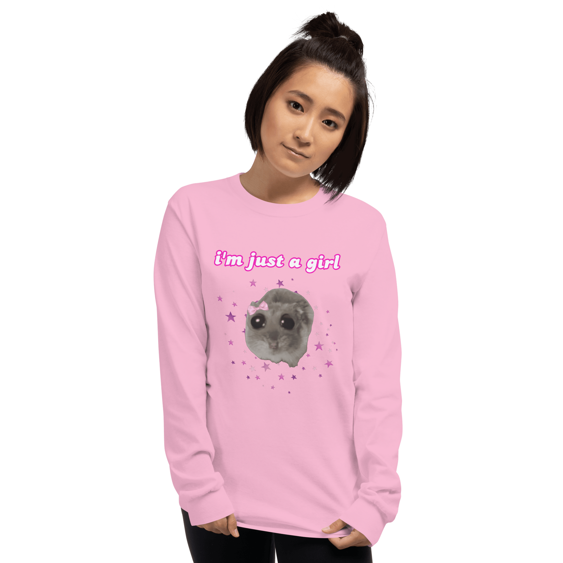I'm Just a Girl Long Sleeve T-Shirt Meme - Sand | Shirtposting