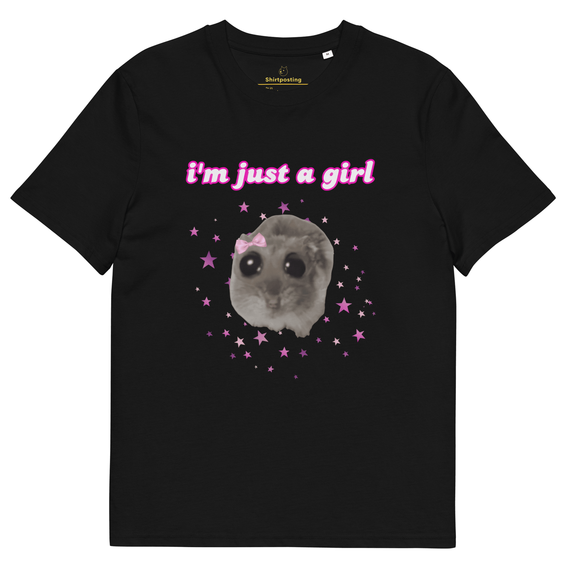 I'm Just a Girl Premium Organic T-Shirt Meme - Black | Shirtposting