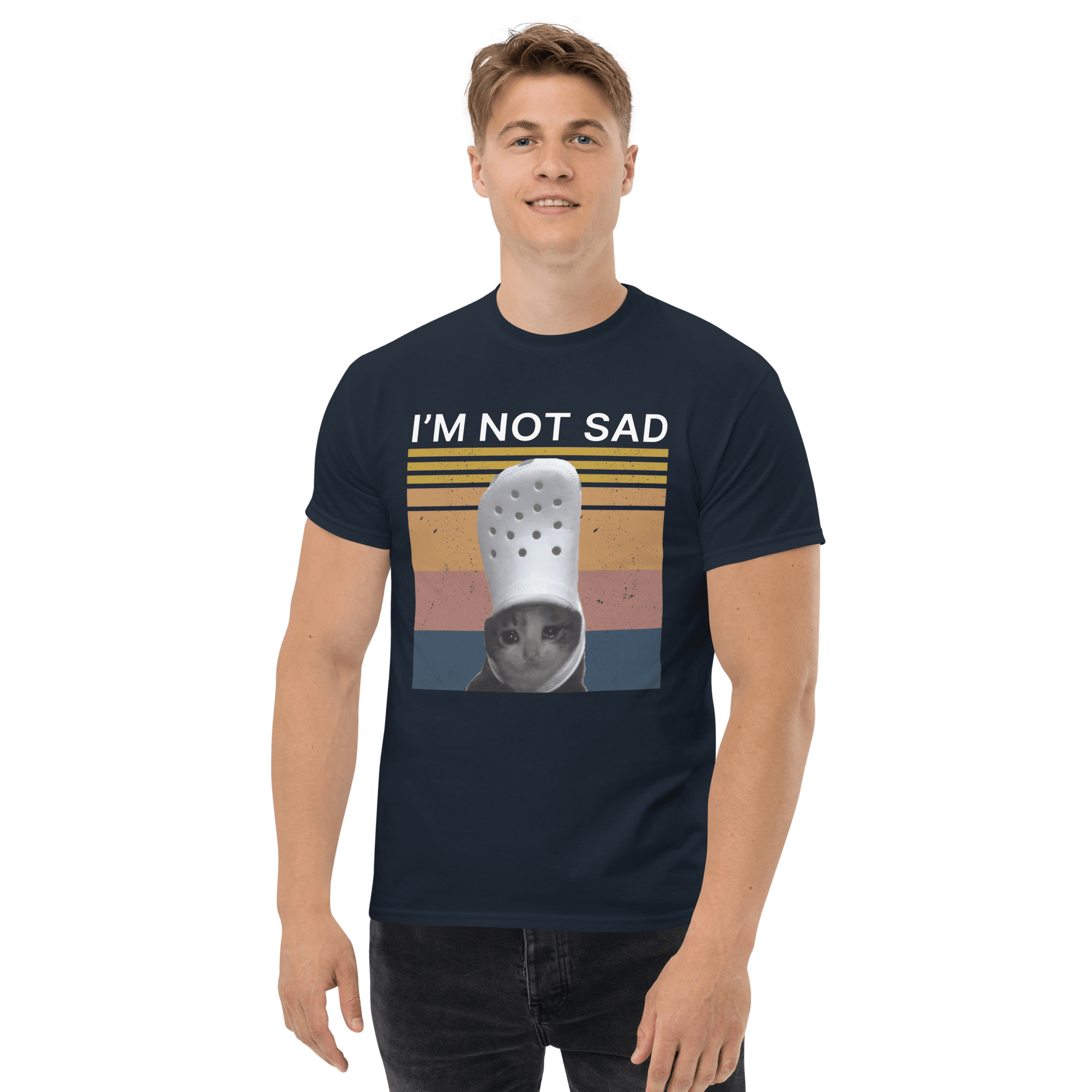 I'm Not Sad Classic T-Shirt Meme - Royal | Shirtposting