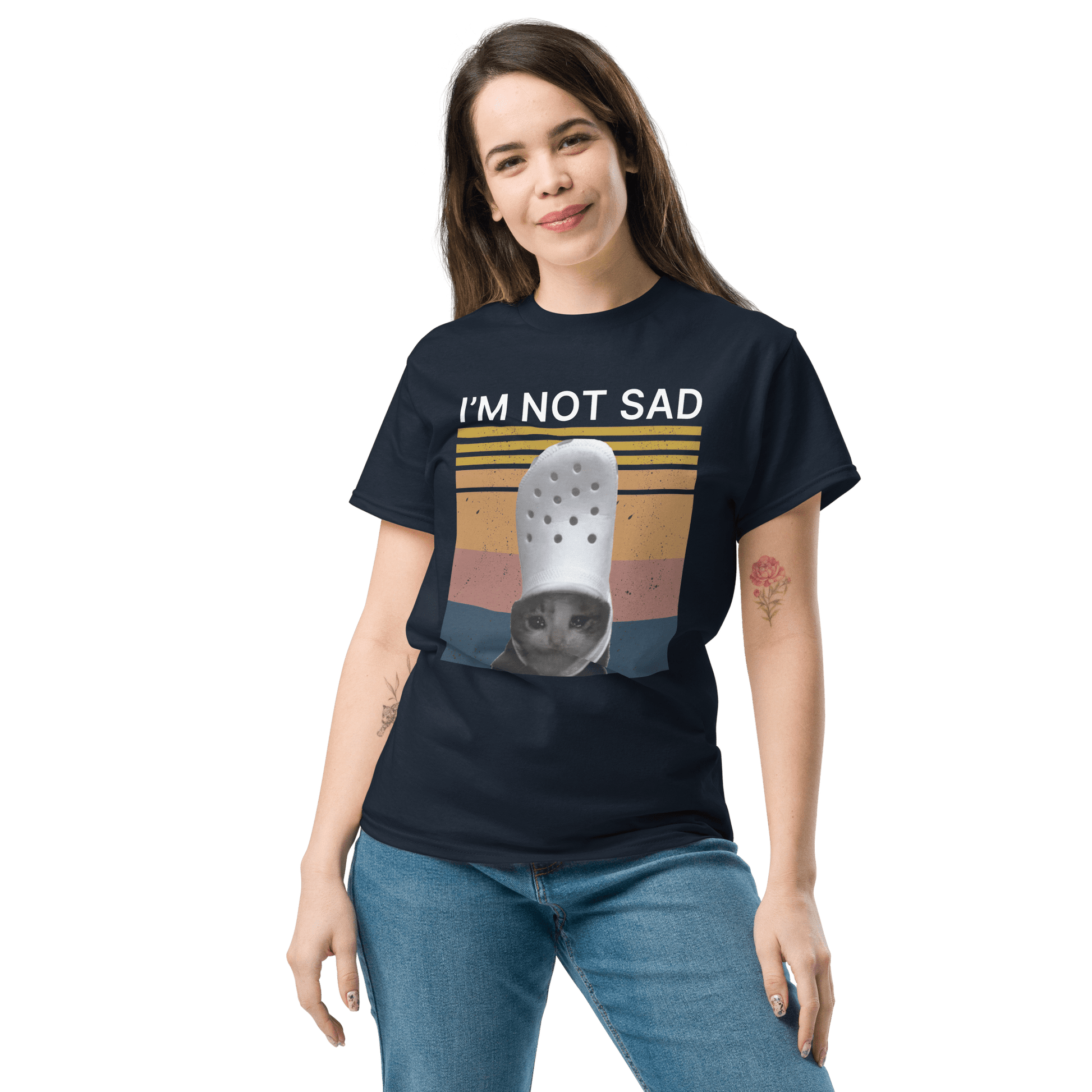 I'm Not Sad Classic T-Shirt Meme - Royal | Shirtposting