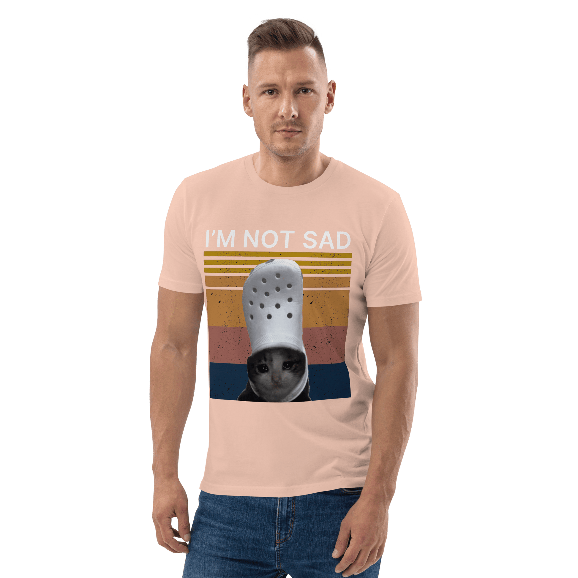 I'm Not Sad Premium Organic T-Shirt Meme - Cotton Pink | Shirtposting