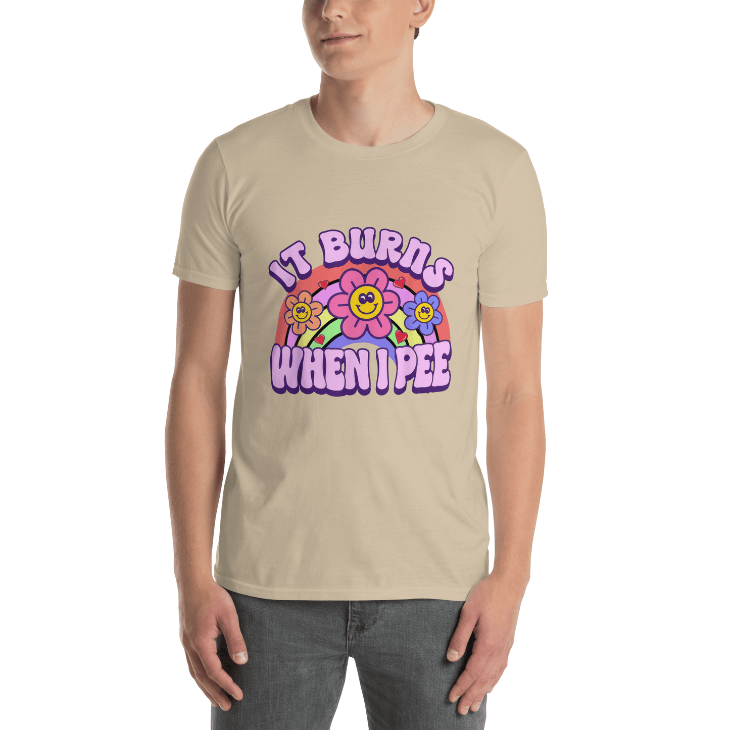It Burns When I Pee Classic T-Shirt Meme - Natural | Shirtposting