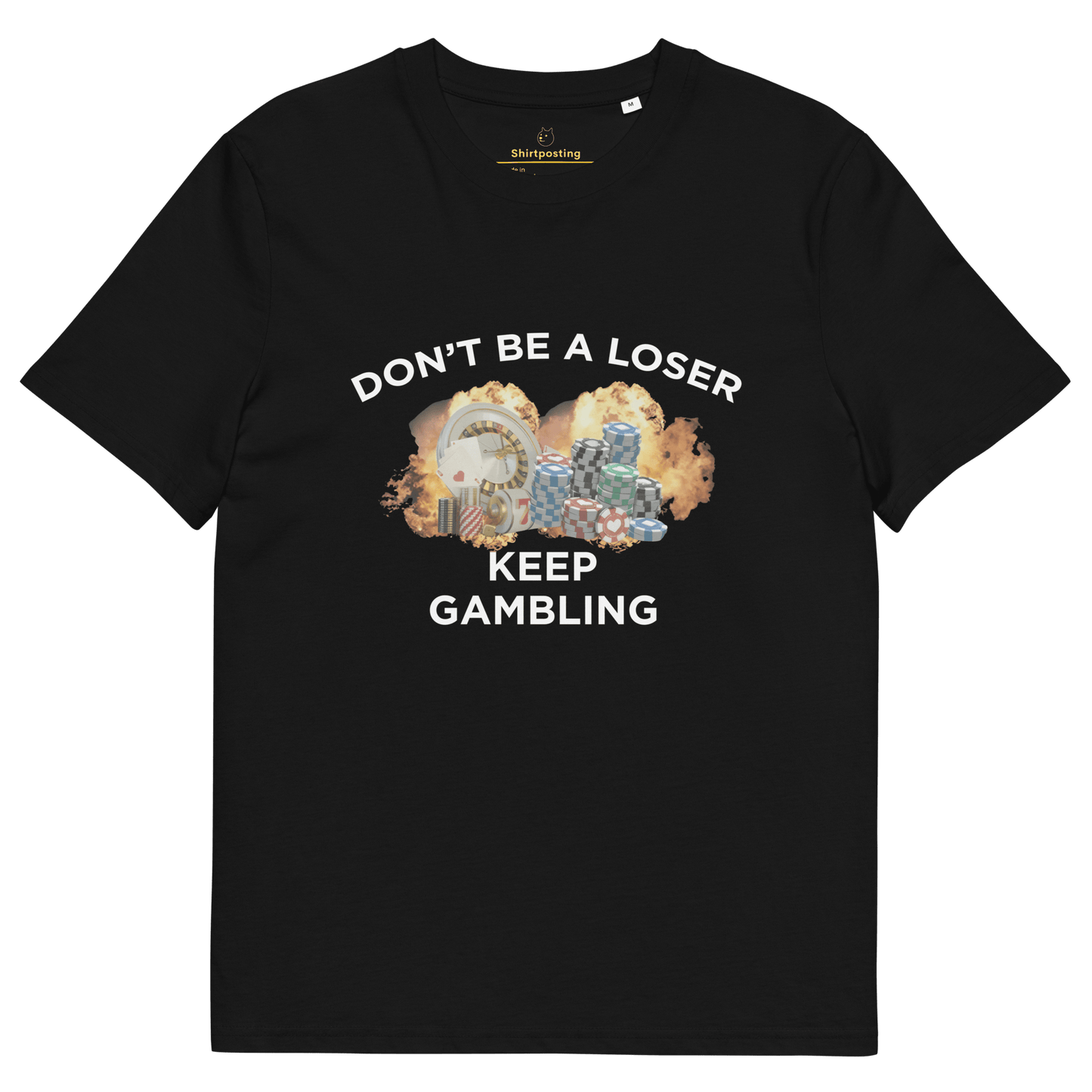 Keep Gambling Premium Organic T-Shirt Meme - Black | Shirtposting