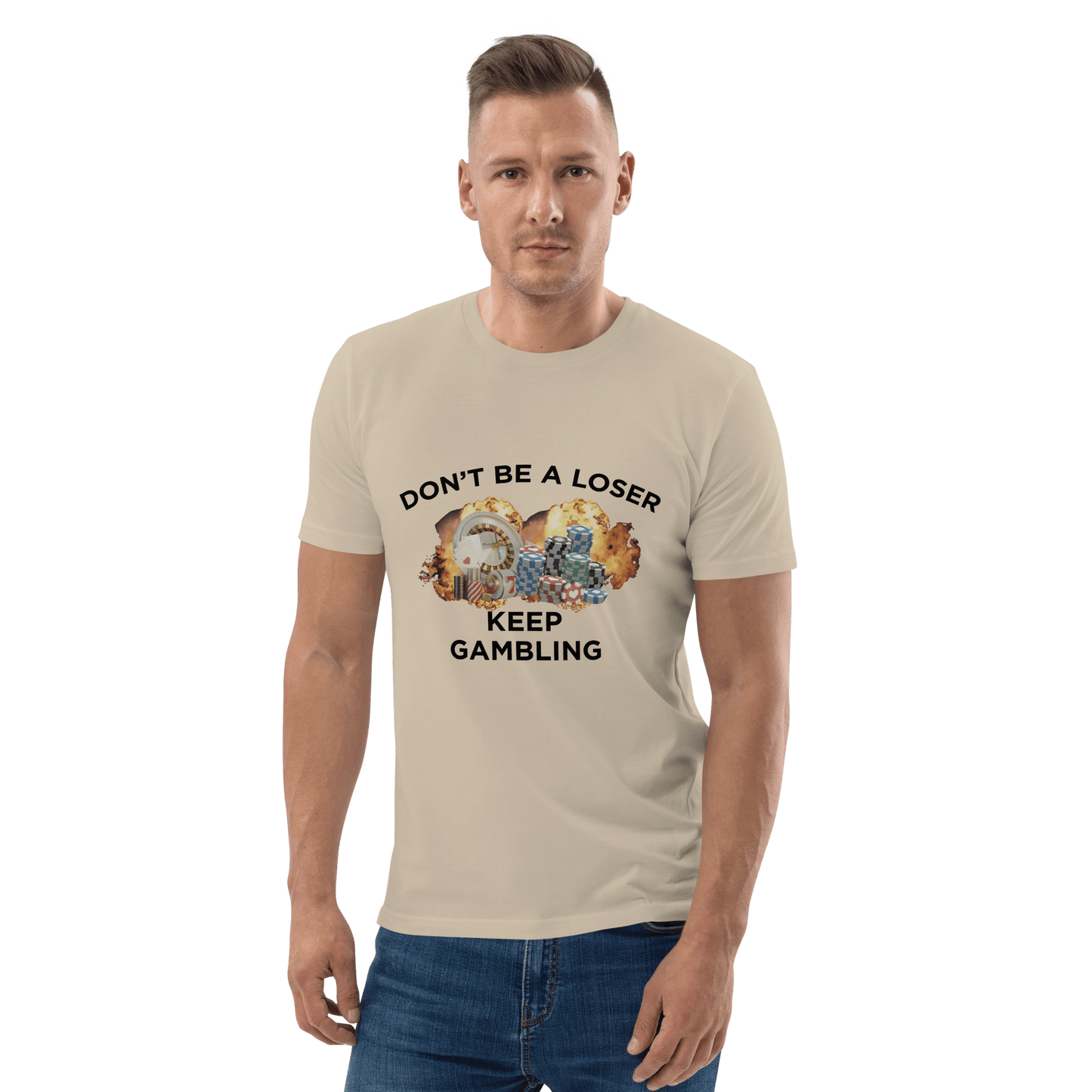 Keep Gambling Premium Organic T-Shirt Meme - Desert Dust | Shirtposting