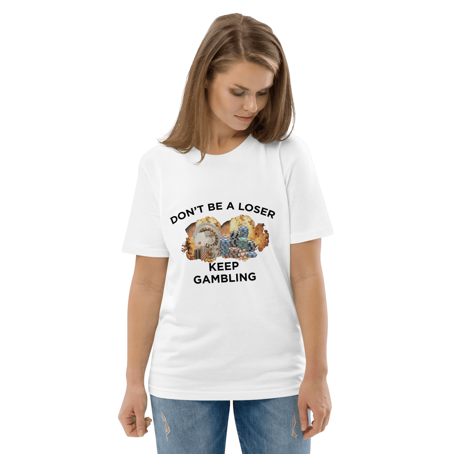 Keep Gambling Premium Organic T-Shirt Meme - Desert Dust | Shirtposting