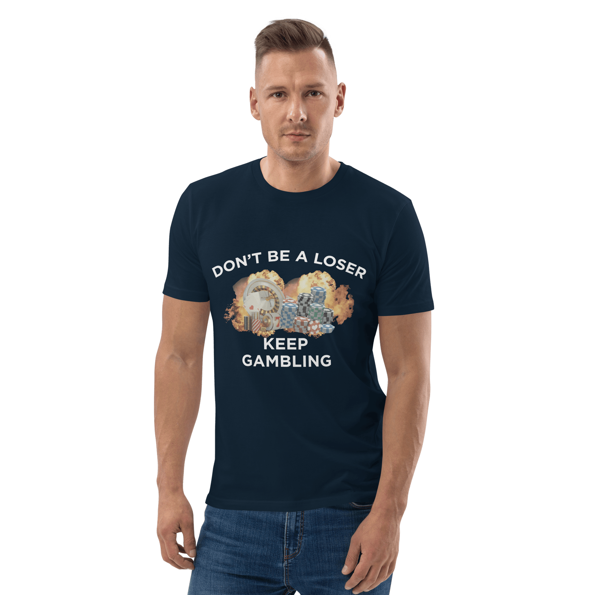 Keep Gambling Premium Organic T-Shirt Meme - French Navy | Shirtposting