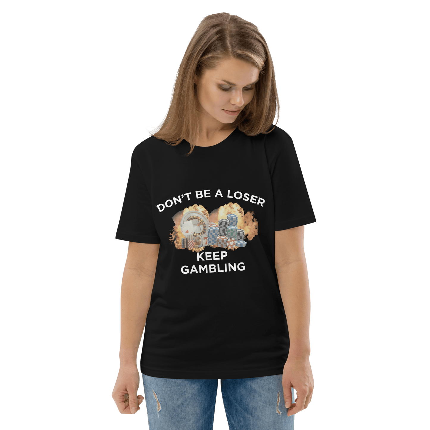 Keep Gambling Premium Organic T-Shirt Meme - French Navy | Shirtposting