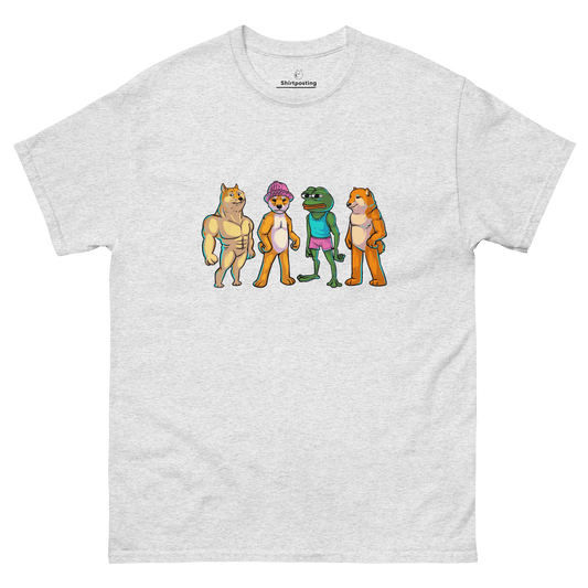 Meme Animal Classic T-Shirt Meme - Ash | Shirtposting