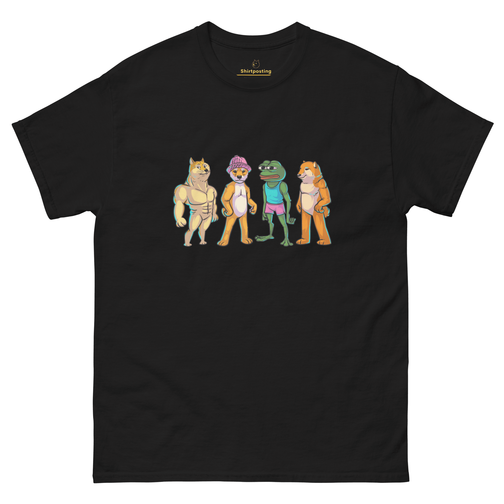Meme Animal Classic T-Shirt Meme - Black | Shirtposting