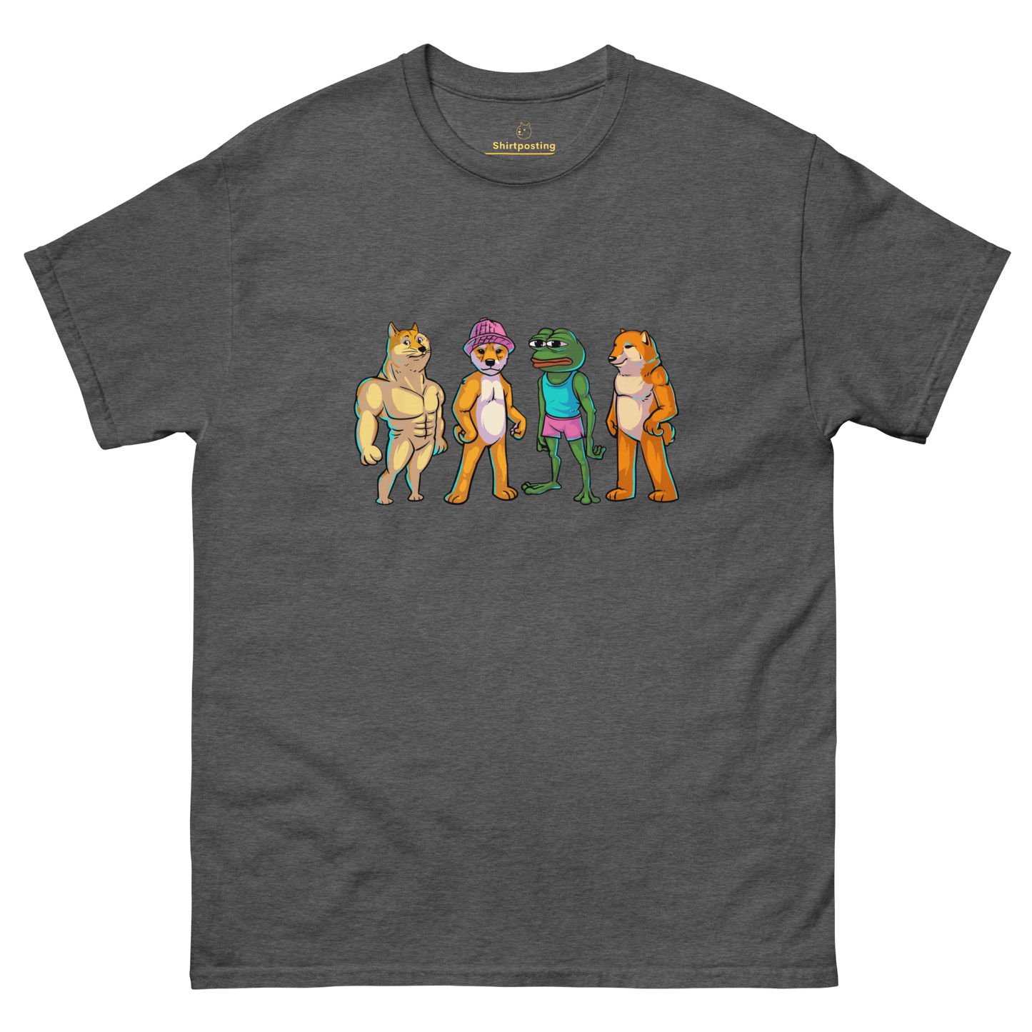Meme Animal Classic T-Shirt Meme - Dark Heather | Shirtposting