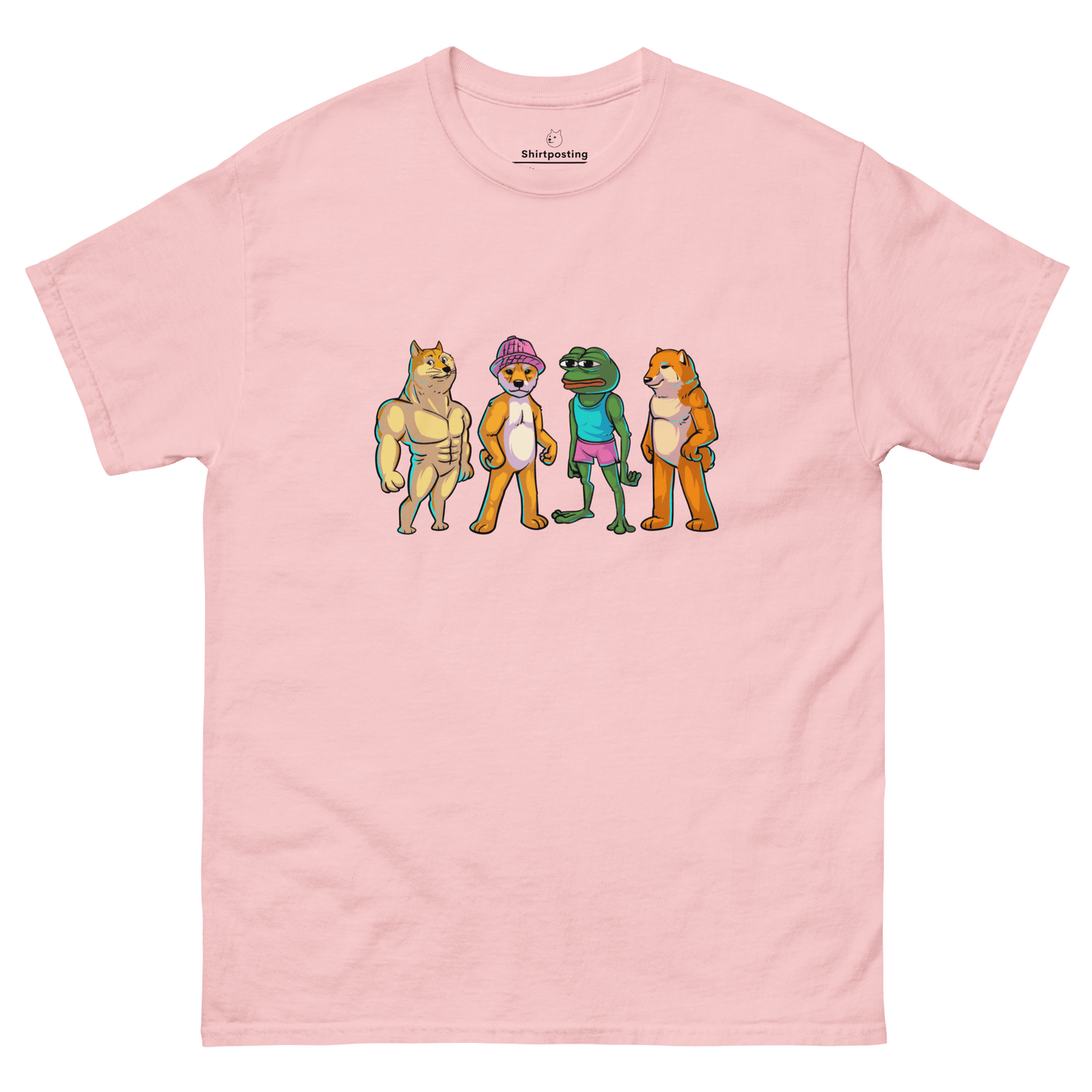 Meme Animal Classic T-Shirt Meme - Light Pink | Shirtposting
