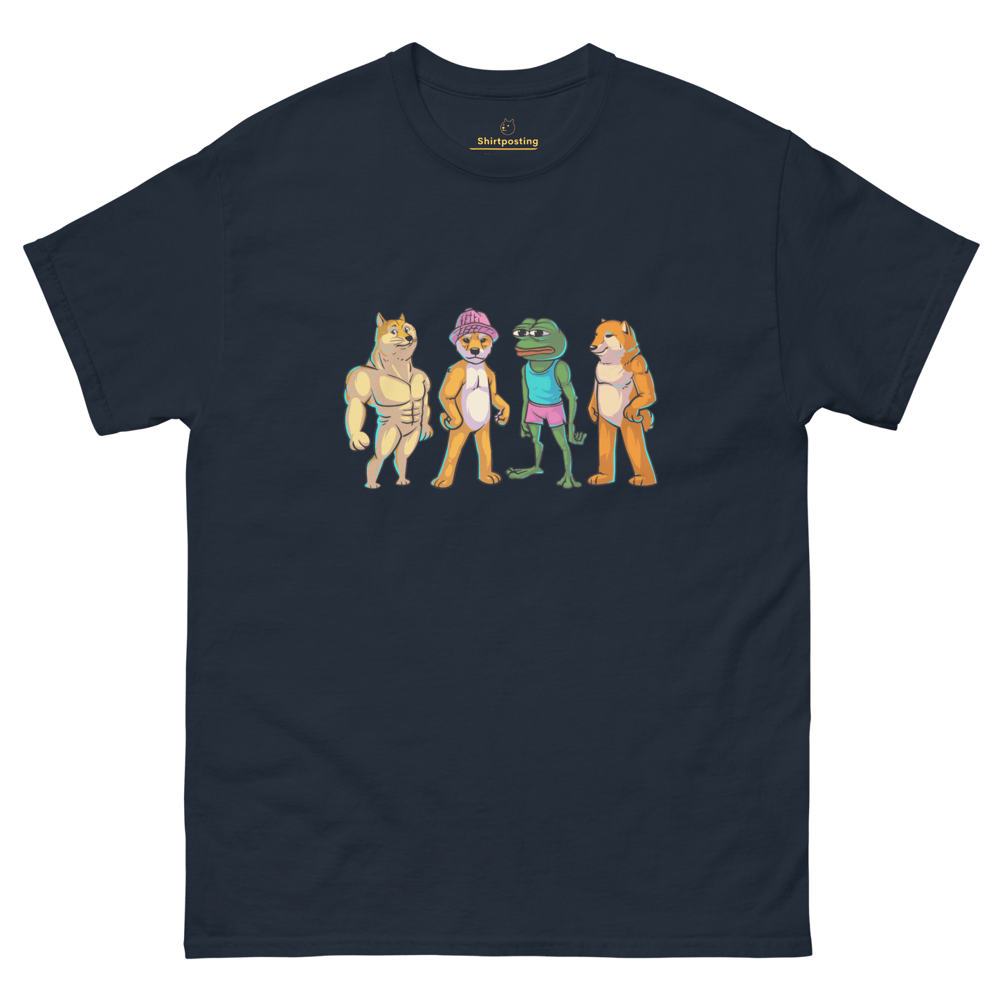 Meme Animal Classic T-Shirt Meme - Navy | Shirtposting