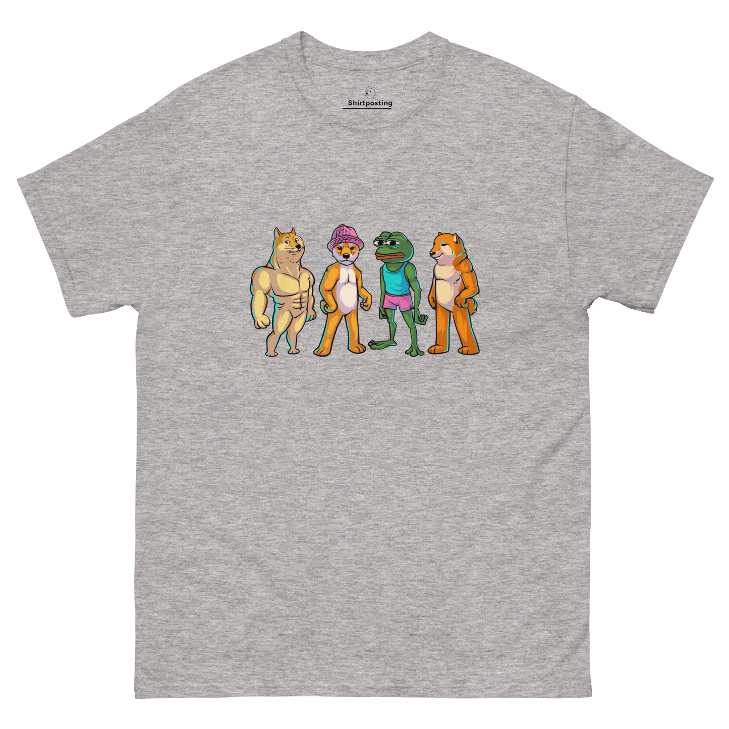 Meme Animal Classic T-Shirt Meme - Sport Grey | Shirtposting
