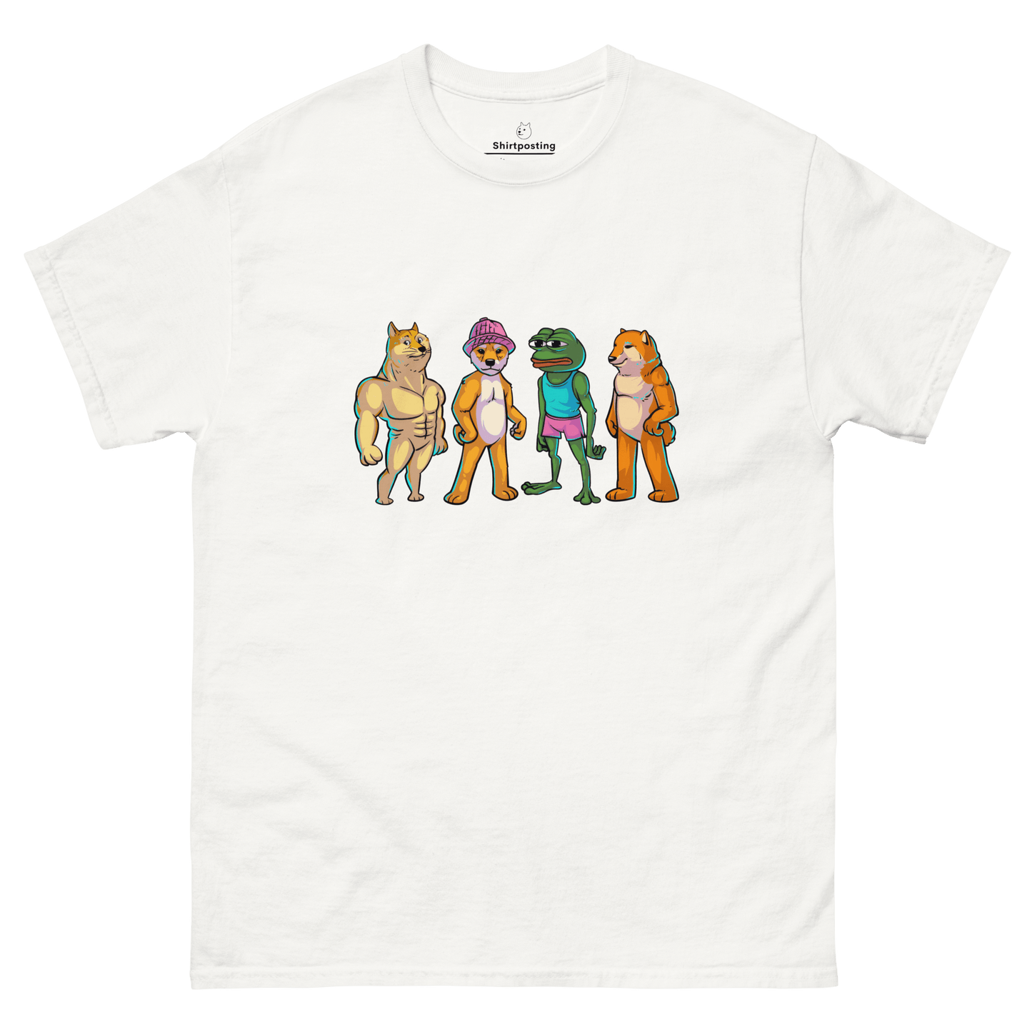Meme Animal Classic T-Shirt Meme - White | Shirtposting